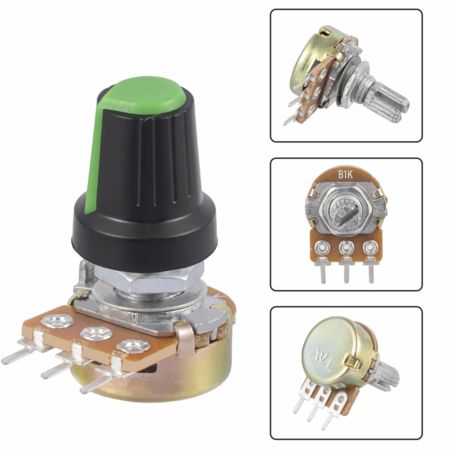 WH148 1K Ohm Potenciómetro Lineal Rotativo Cónico 20 Piezas