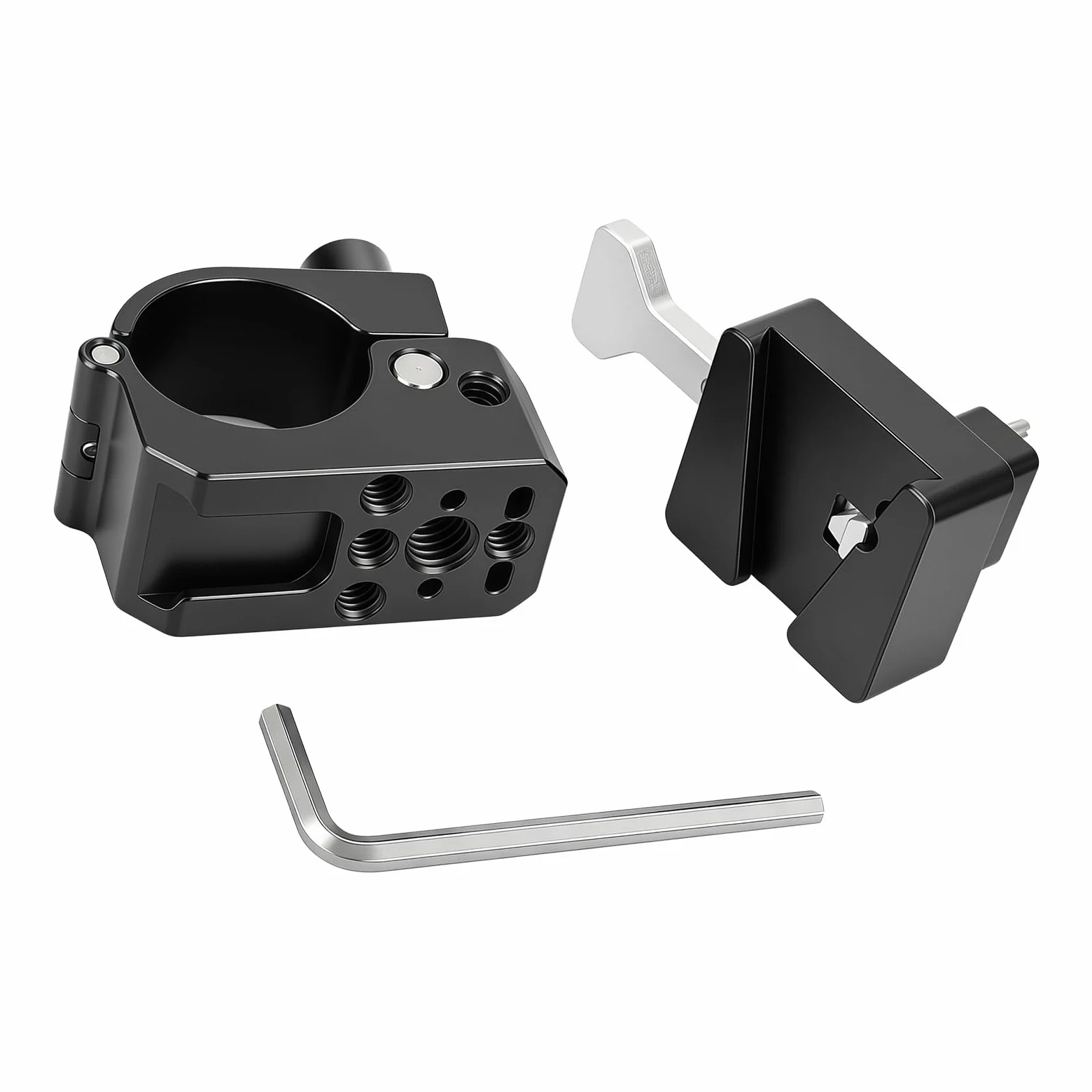 Abrazadera de tubo de un solo agujero para tubería de aluminio de 30 mm, montaje de barra de mejora del hogar con tornillo de rosca de 1/4 a 20 pulgadas, accesorios para el hogar