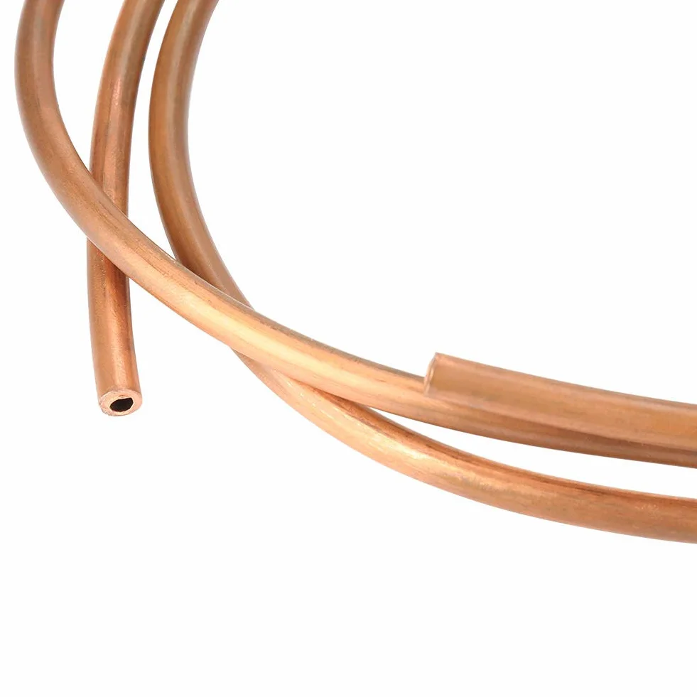 Tubo De Cobre Flexible 2 M T2 Refrigeración OD 6 MM ID 4 MM