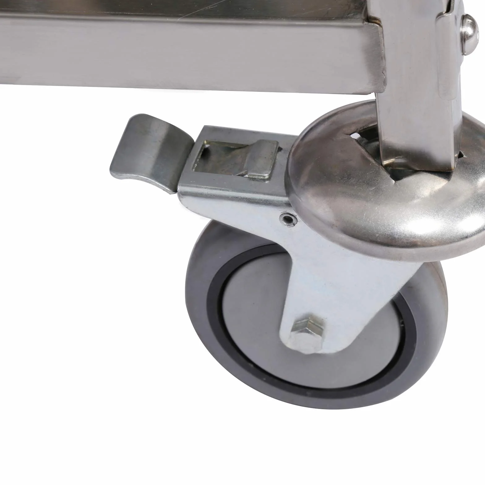 WilTec Carro de Servicio de Acero Inoxidable 3 Niveles 150kg Carrito Cocina Carrito té Camarera con Frenos