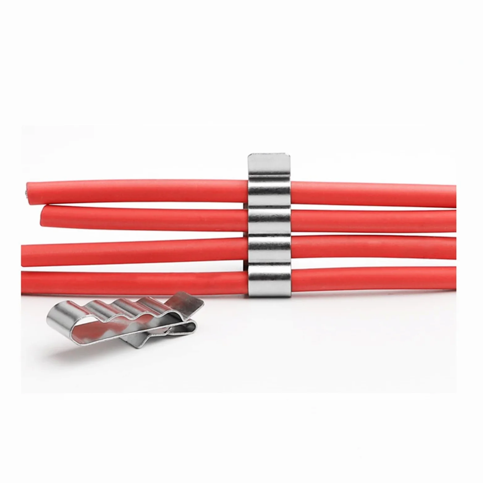 Clip para cable de energía solar Clips de cable solar fáciles de instalar componentes del sistema de montaje en tierra para el montaje de estructuras de panel solar(400 pieces)
