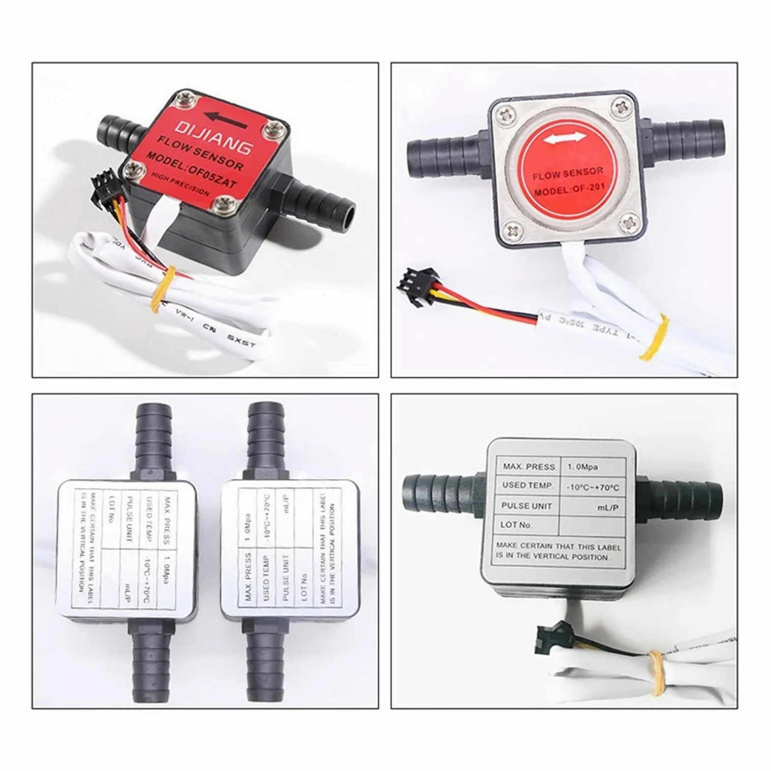 Medidor de flujo de agua, Medidor De Flujo Engranaje Manguera DN10, Sensor Pasillo Pagoda 13MM, Aceite Químico Leche, Interruptor For Líquido Viscoso DC5~18V(Square cover)