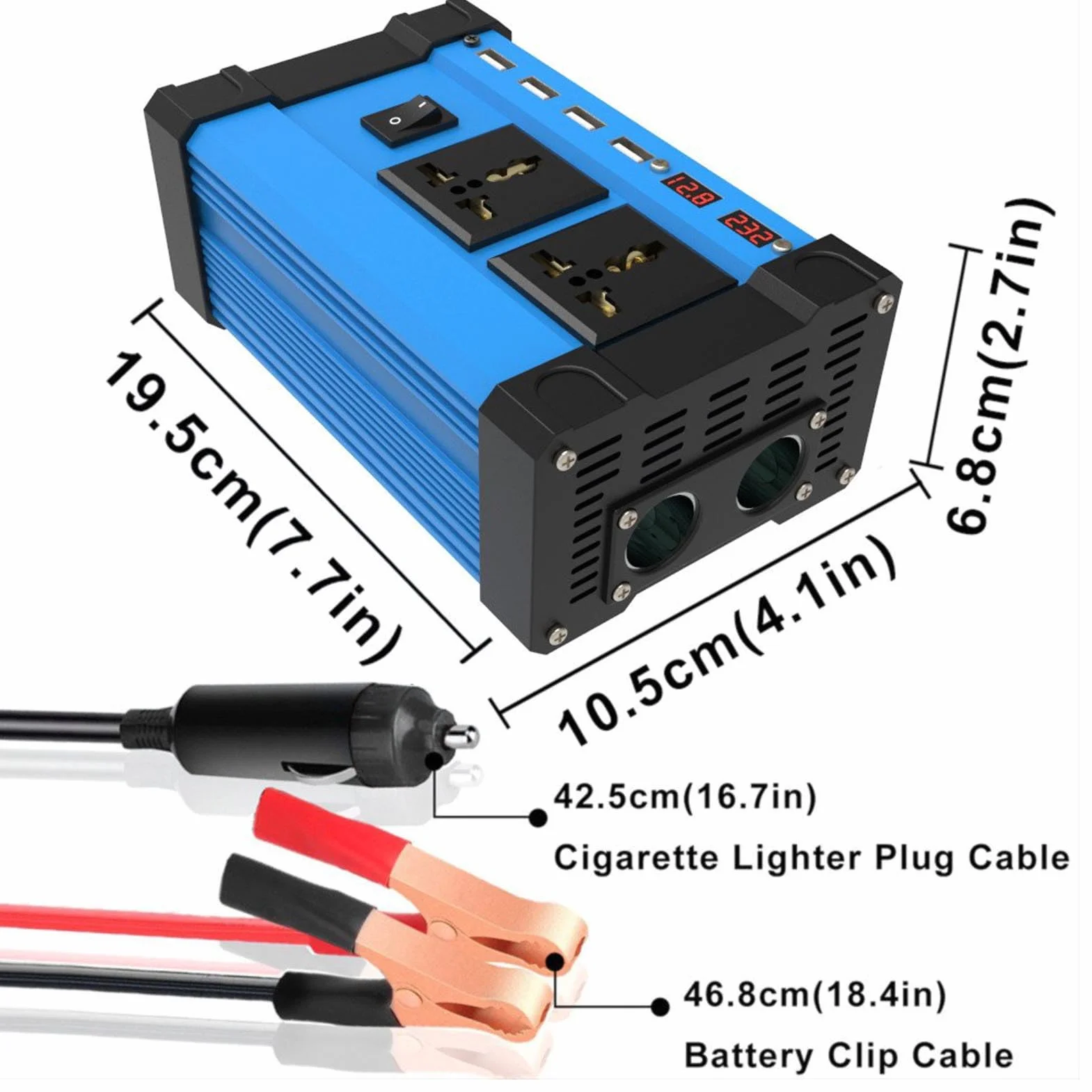 DADEA Kit de Panel Solar, Kit de Sistema Solar Doméstico de 300 W, Inversor de 12 V a 220 V, Panel Solar de 18 W 18 V con Controlador, Sistema de Generador Solar para el Hogar