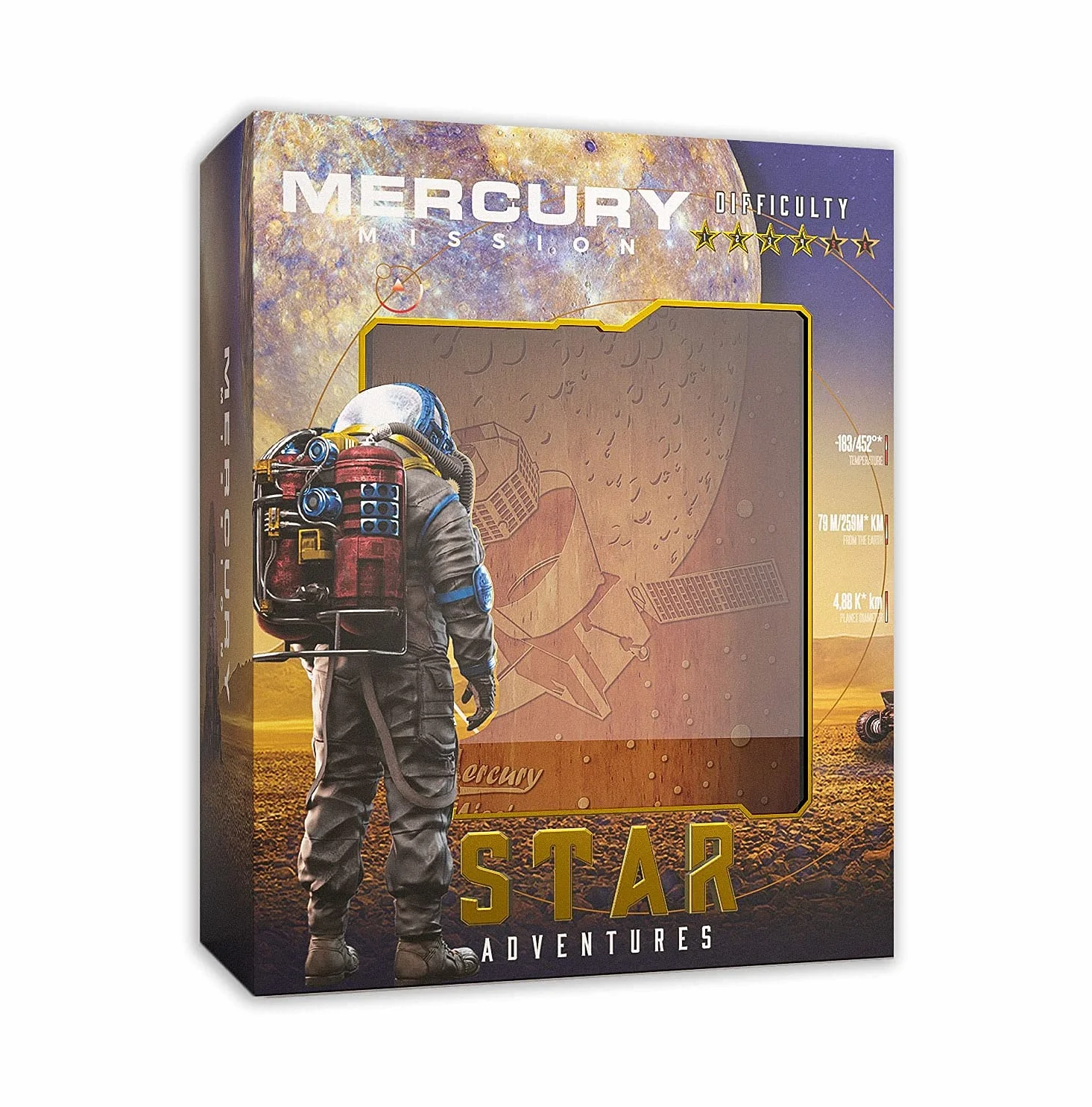 Logica Juegos Art. Mercurio Rompecabezas de Madera Cofre Secreto Dificultad 4/6 Extremo Star Adventures