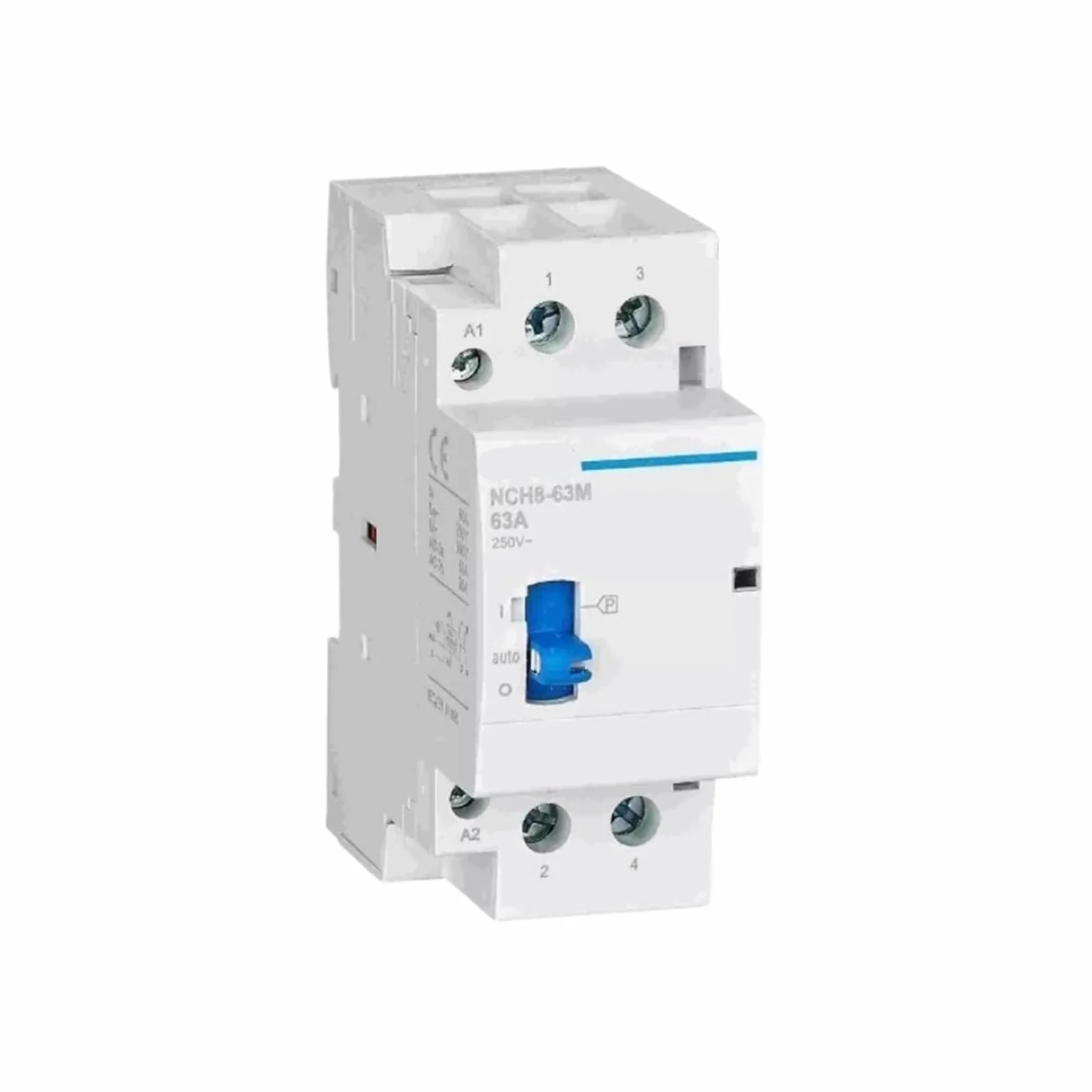 Contactor modular NCH8-M con funcionamiento manual NCH8-16M 20M 25M 32M 40M 63M AC 24V 110V 230V 20A 25A 40A 63A (NCH8-25M, AC110V, 2NO)