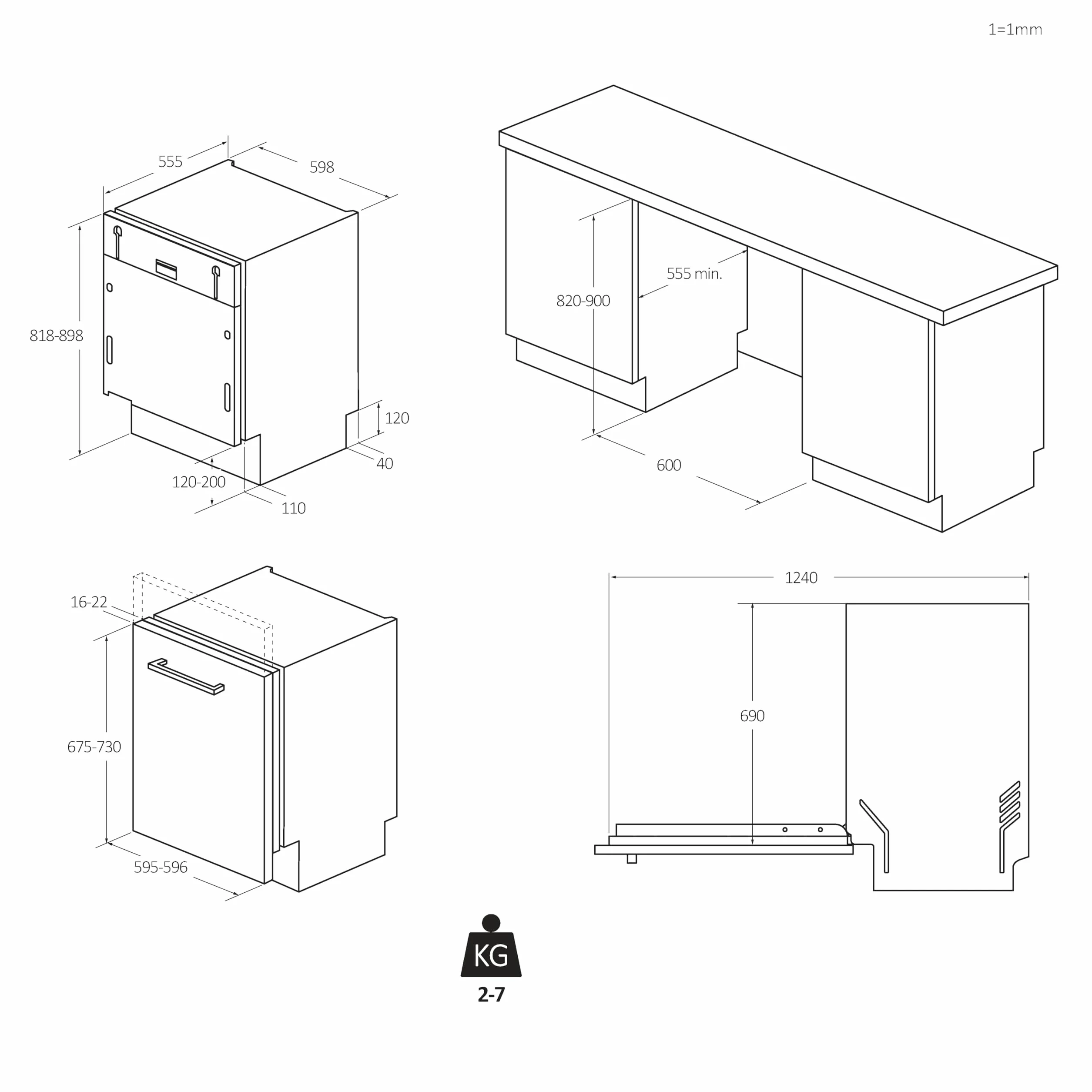 Candy CI 3E53E0W Lavavajillas Integrable 60 cm 13 Servicios 53 dBA Motor Inverter