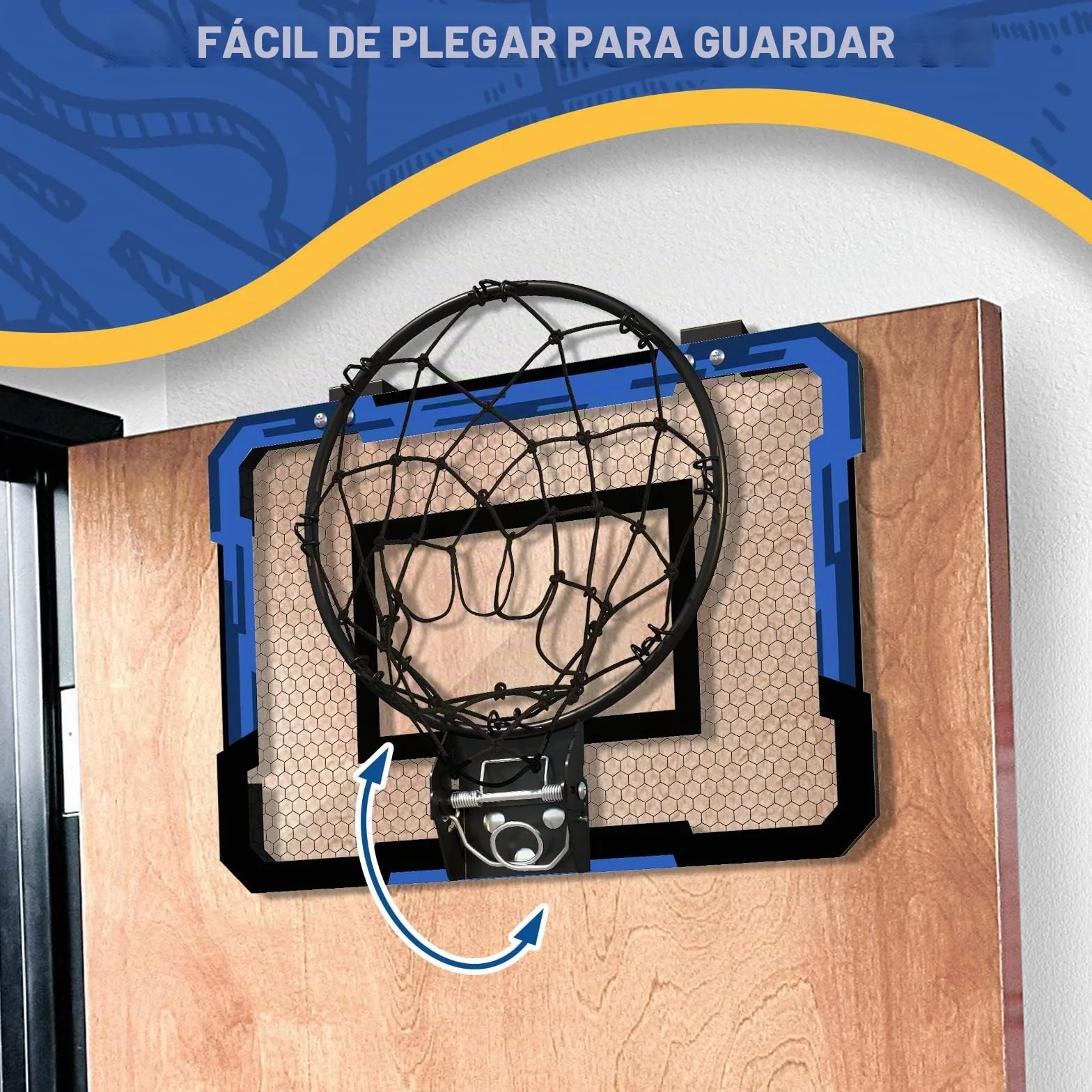 QDRAGON Mini Canasta Baloncesto Interior con 3 Pelotas para Niños y Adultos