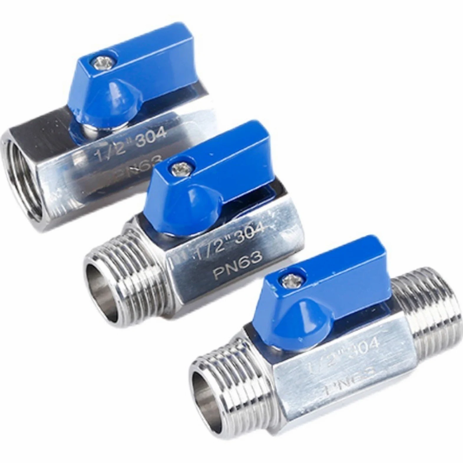 1 mini válvula de bola BSP de 0.12 a 1 pulgada, acero inoxidable SS304/316, roscas hembra/macho, mango manual, para agua, aire, gas, cocina, uso industrial (1 pulgada, SUS316-macho a hembra)