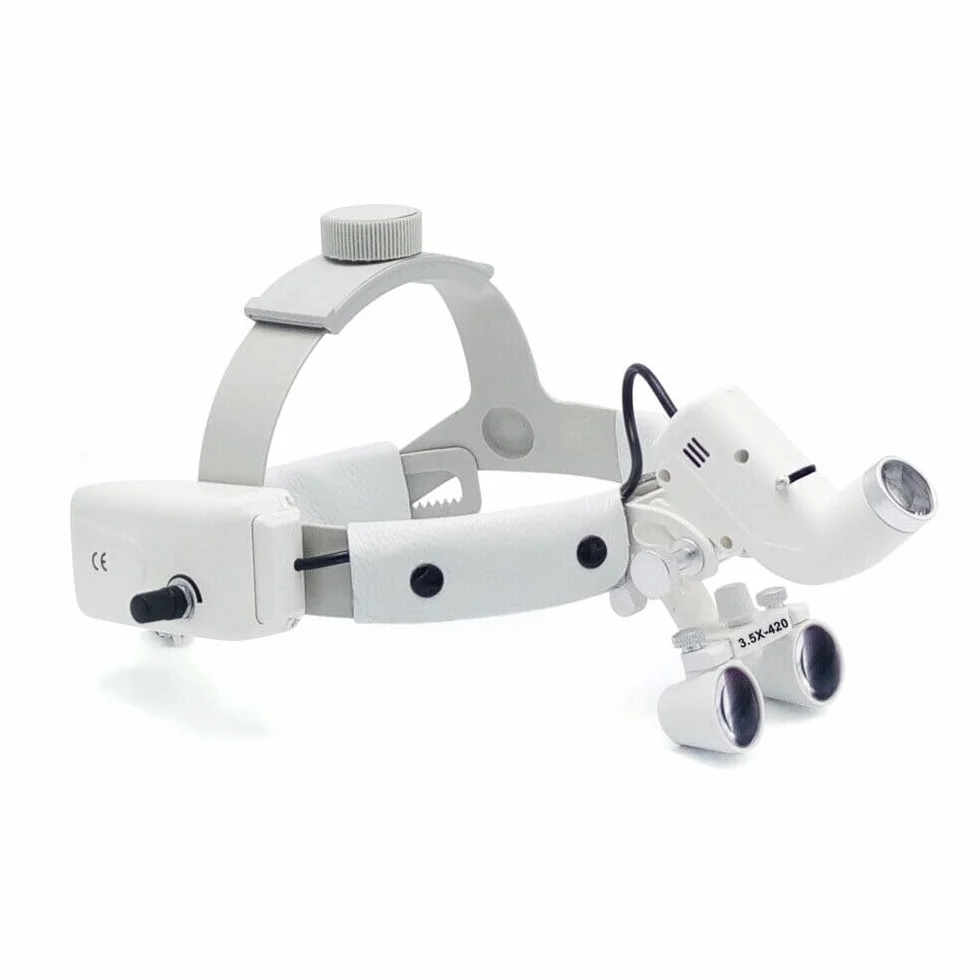 Lupa Quirúrgica Dental con Luz LED 3,5 x 420 mm
