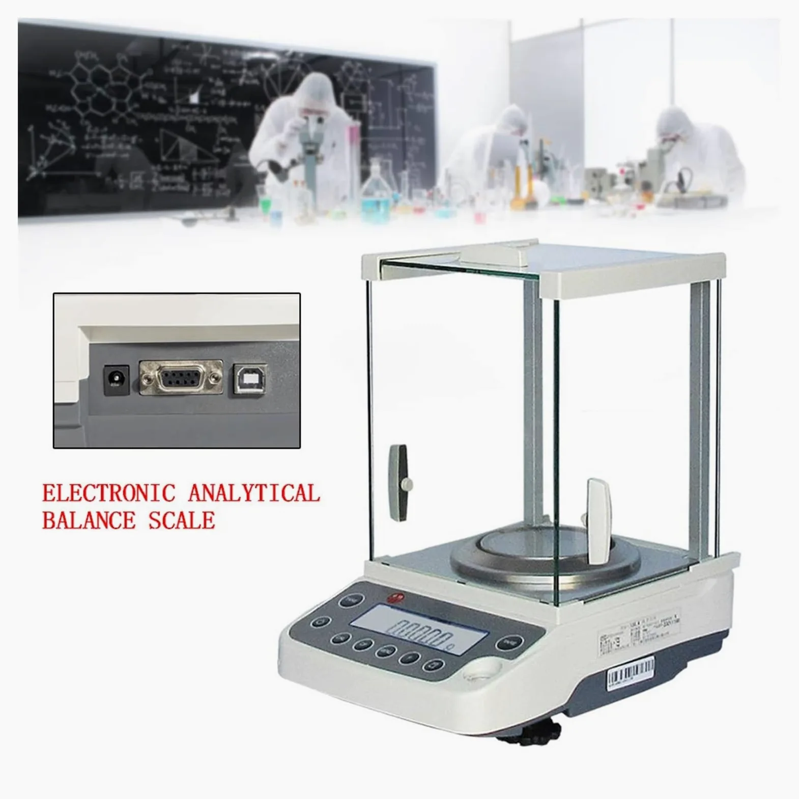 Balanza Analítica de Alta Precisión Digital 0,0001 g, 120 g/0,1 mg, Escala de Laboratorio Electrónica Con Pantalla LCD, Científica