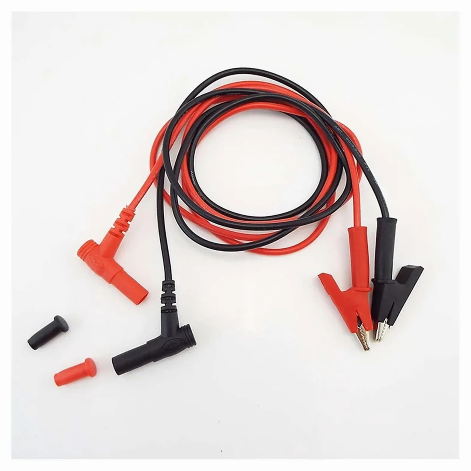 Cable de prueba de clip de banana a cocodrilo de 20 A, cable de doble muestra para multímetro