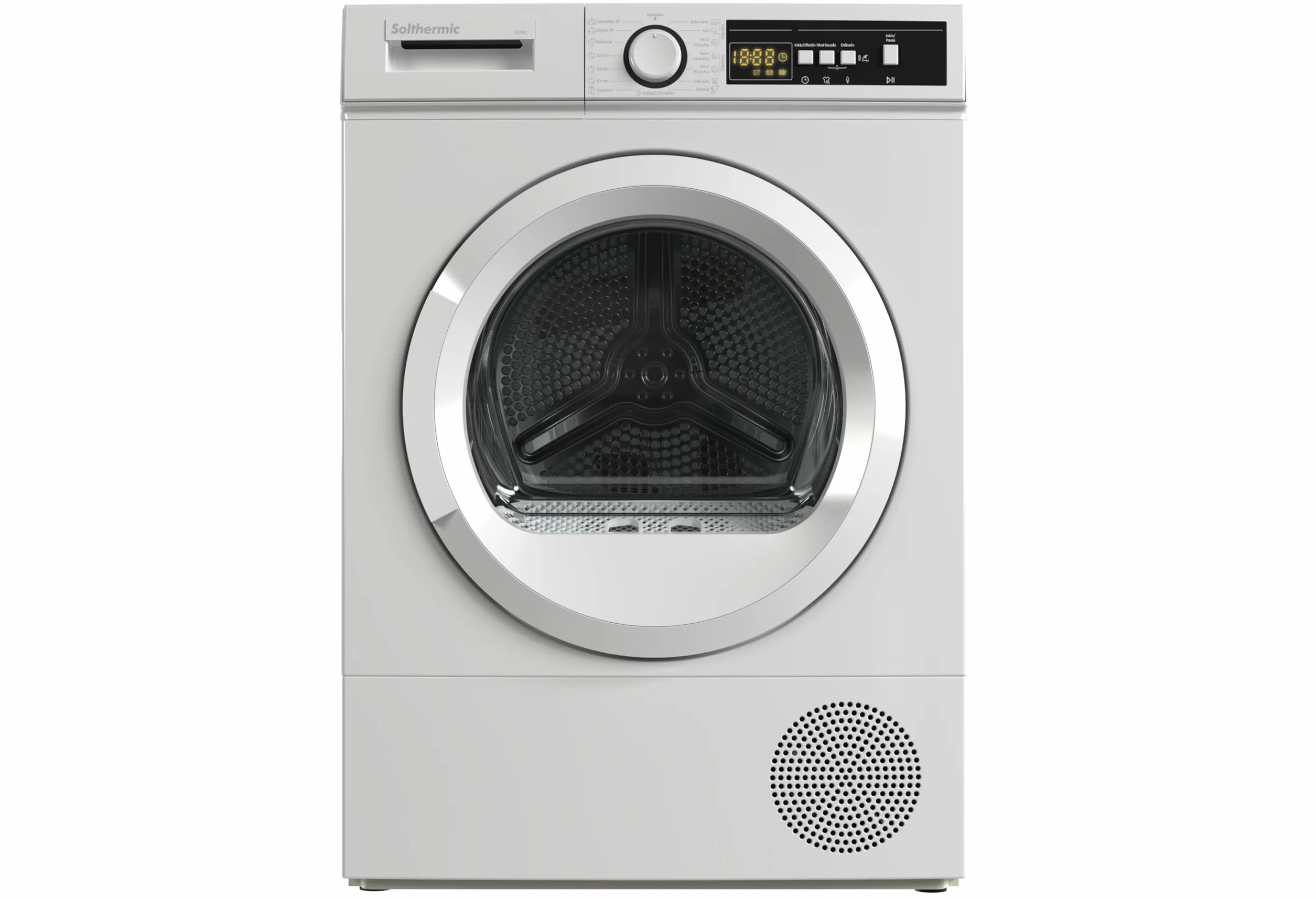 SOLTHERMIC SECADORA BOMBA DE CALOR 52,6 CM SC8V 8KG BLANCO 1000W 4 NIVELES SECADO 15 PROGRAMAS
