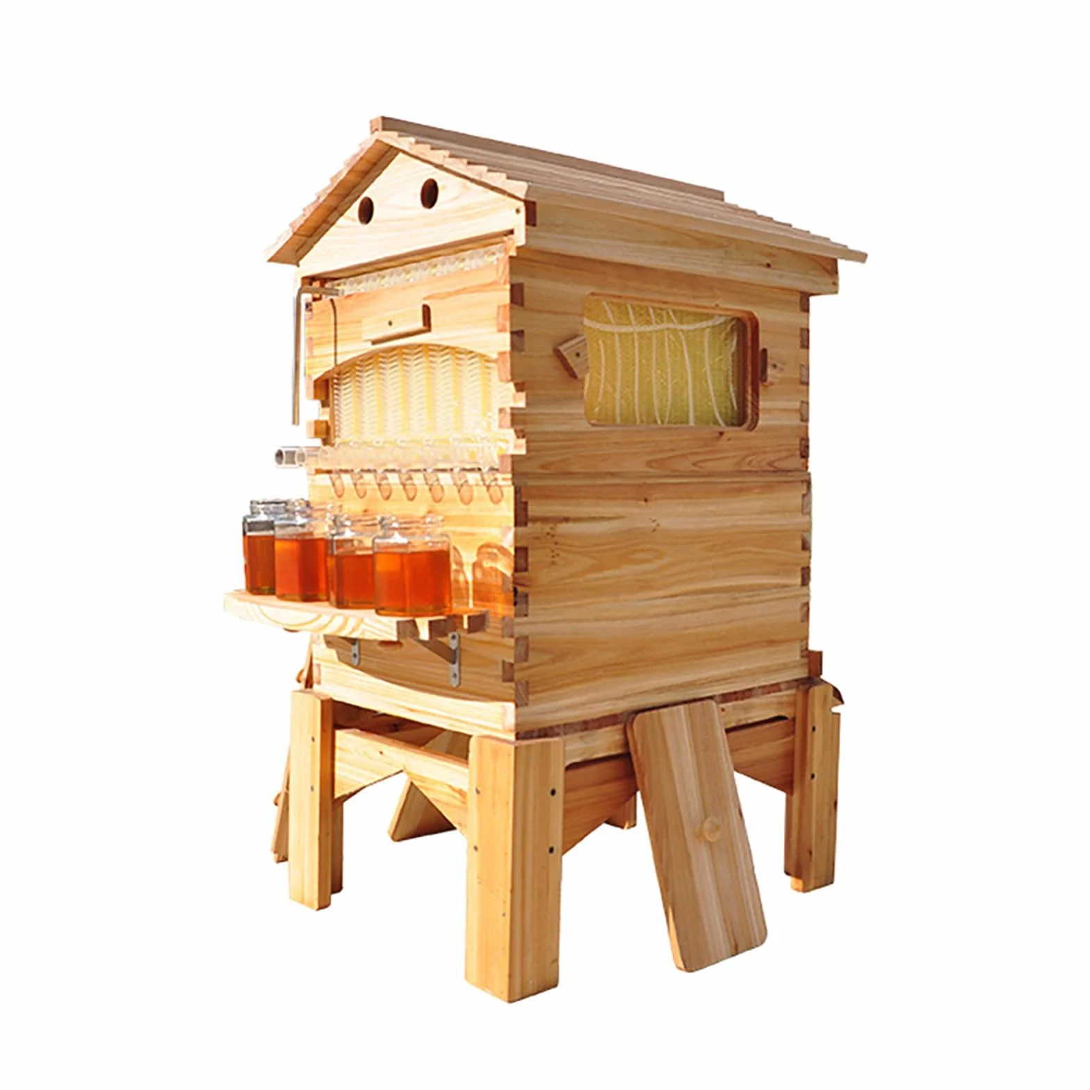 Colmena de Abejas Autofluyente Flow Hive, Caja de Madera Completa para Abejas con Kit de Inicio para Colmena de Miel