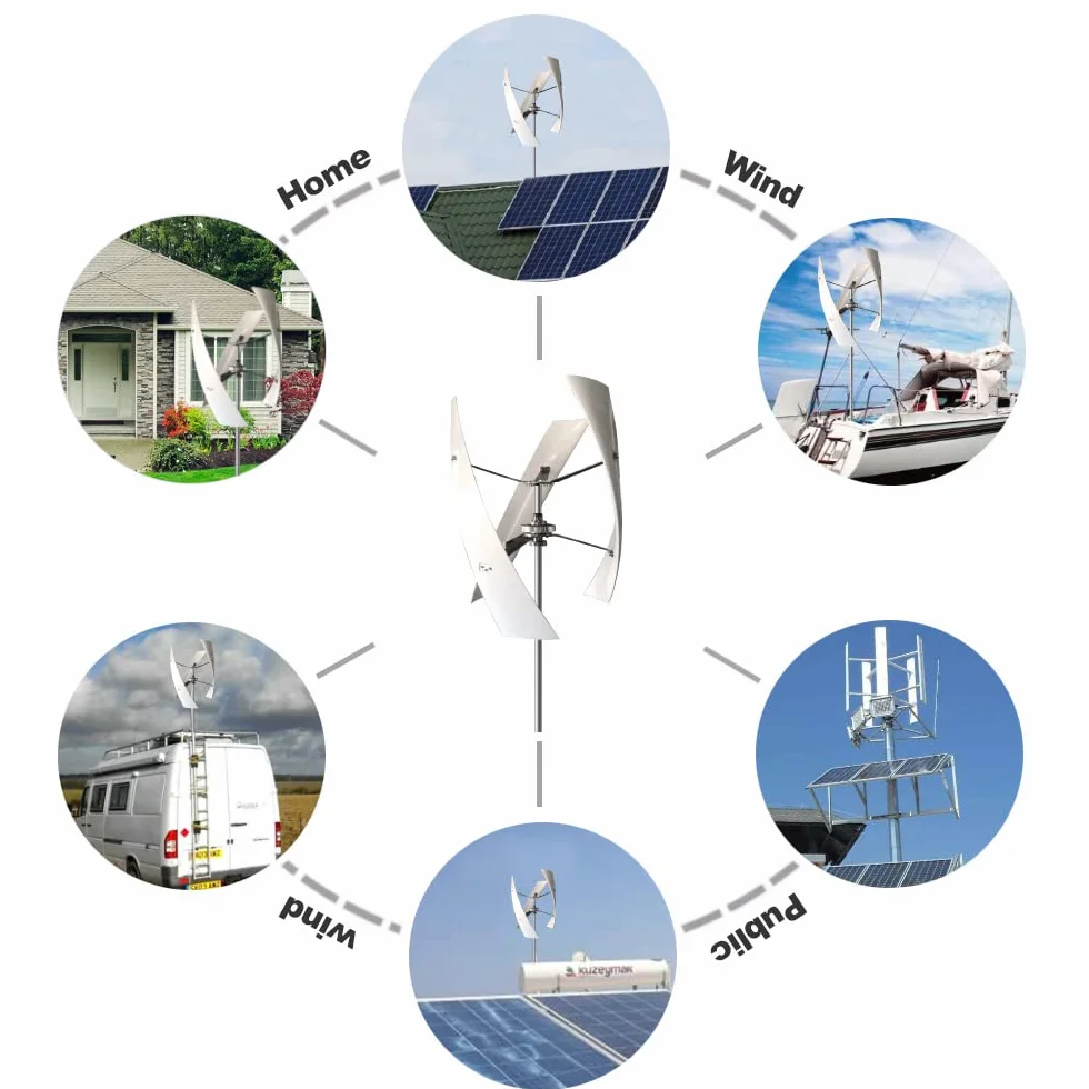 Aerogeneradores 220V con Controlador de Carga a Prueba de Agua 3 aspas para Uso doméstico Aerogenerador Vertical, 3000W Sin Ruido Aerogenerador Vertical de levitación magnética Vertical (Blanco) (220
