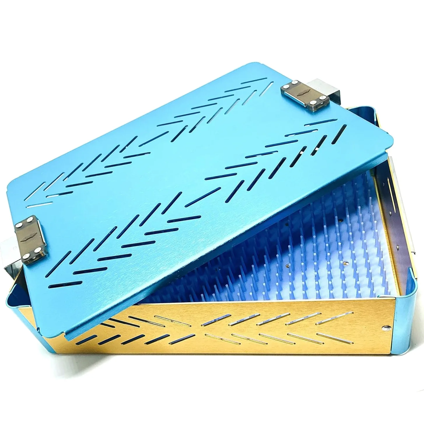 Caja de esterilización de aluminio, instrumento quirúrgico médico, cesta de desinfección, bandeja de lavado ultrasónico, otorrinolaringología oftálmica