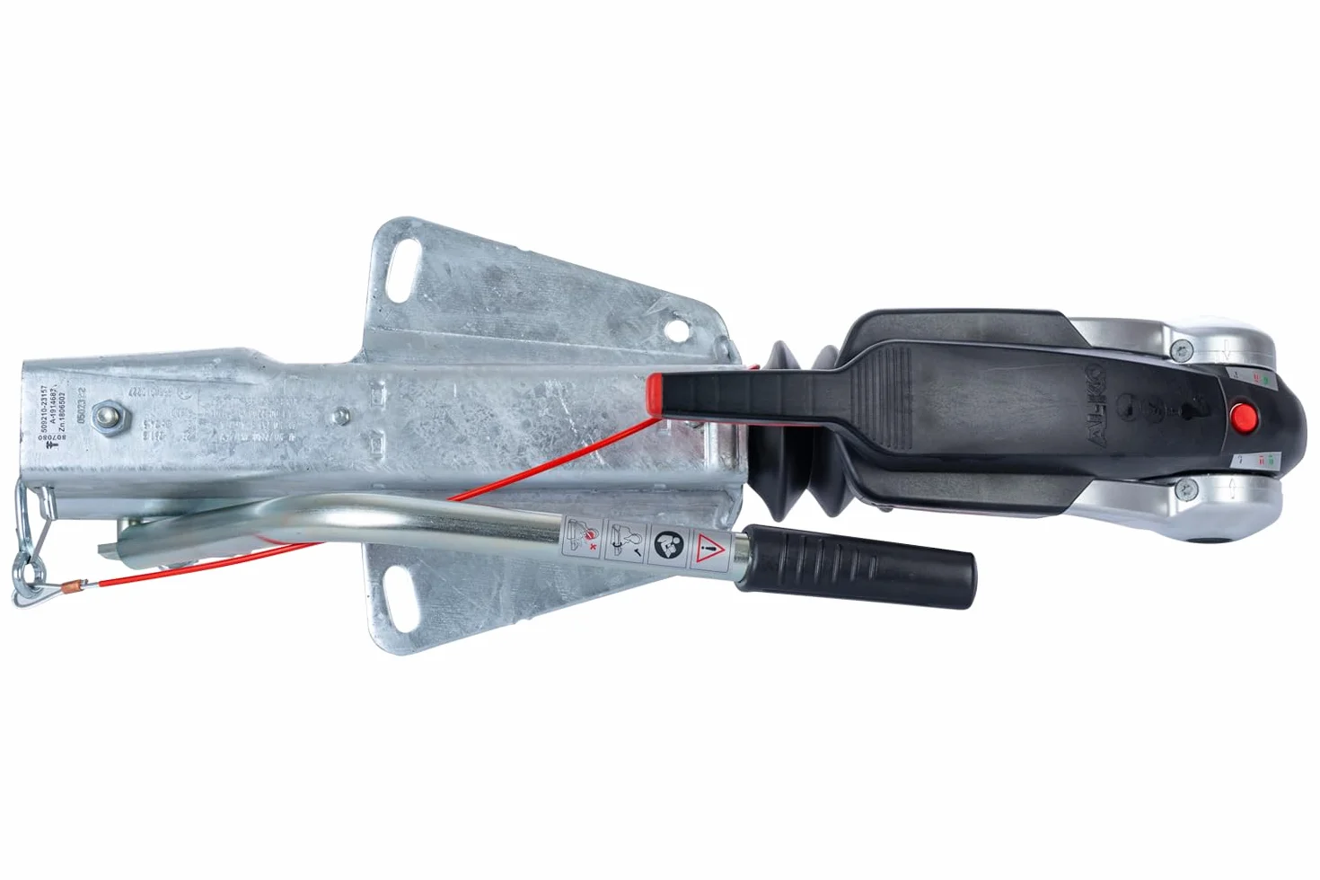 AL-KO Dispositivo de inercia con Enganche AKS3004 para Remolque 251S 1500-2700 kg Lanza en V Freno de inercia con estabilizador Carga Vertical 120 kg Caravana Seguro