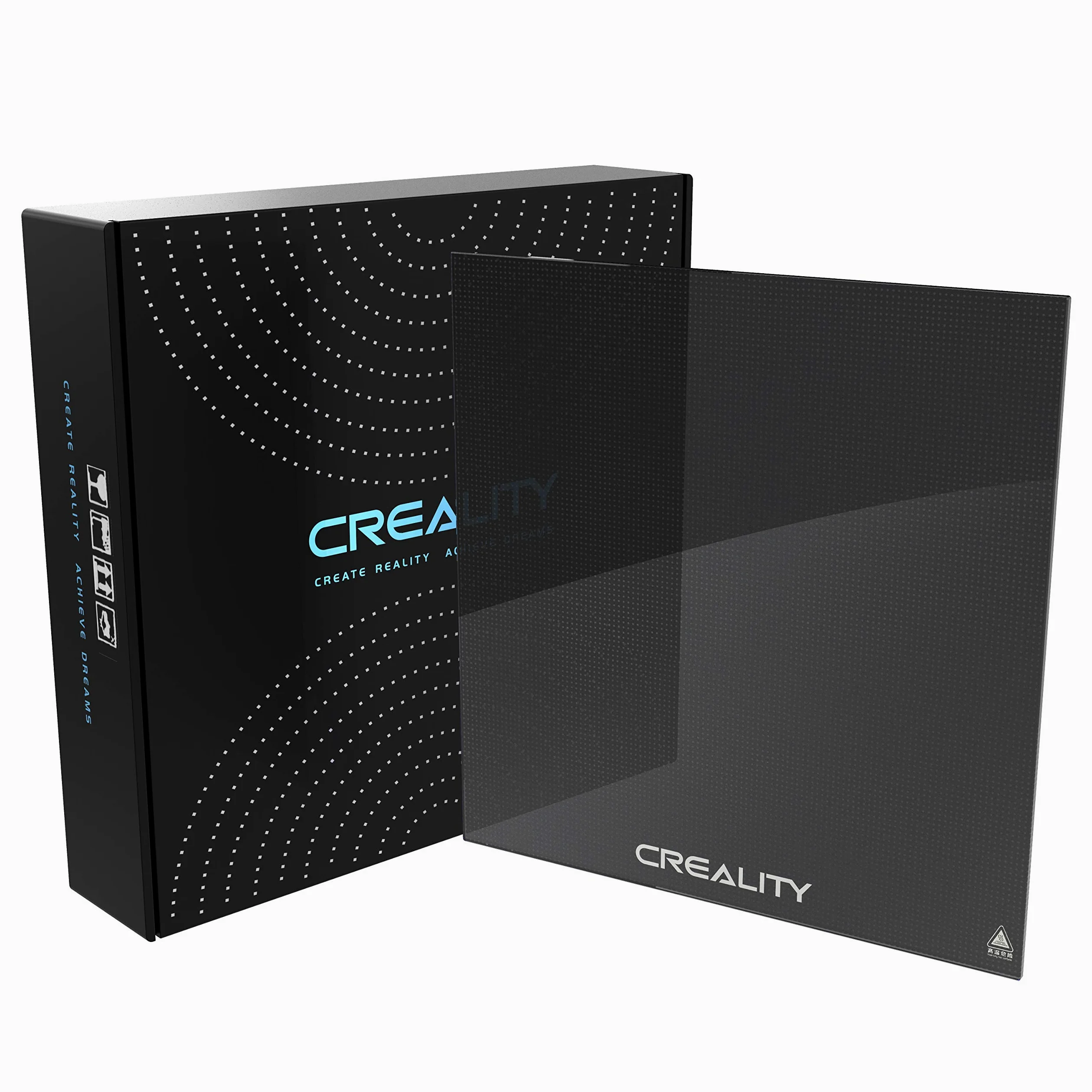 Ceality Glass Bed for CR-10S Pro, CR-X, CR-10 V2, Ender-3 Max, 310x320x4mm, Official Version Build Surface