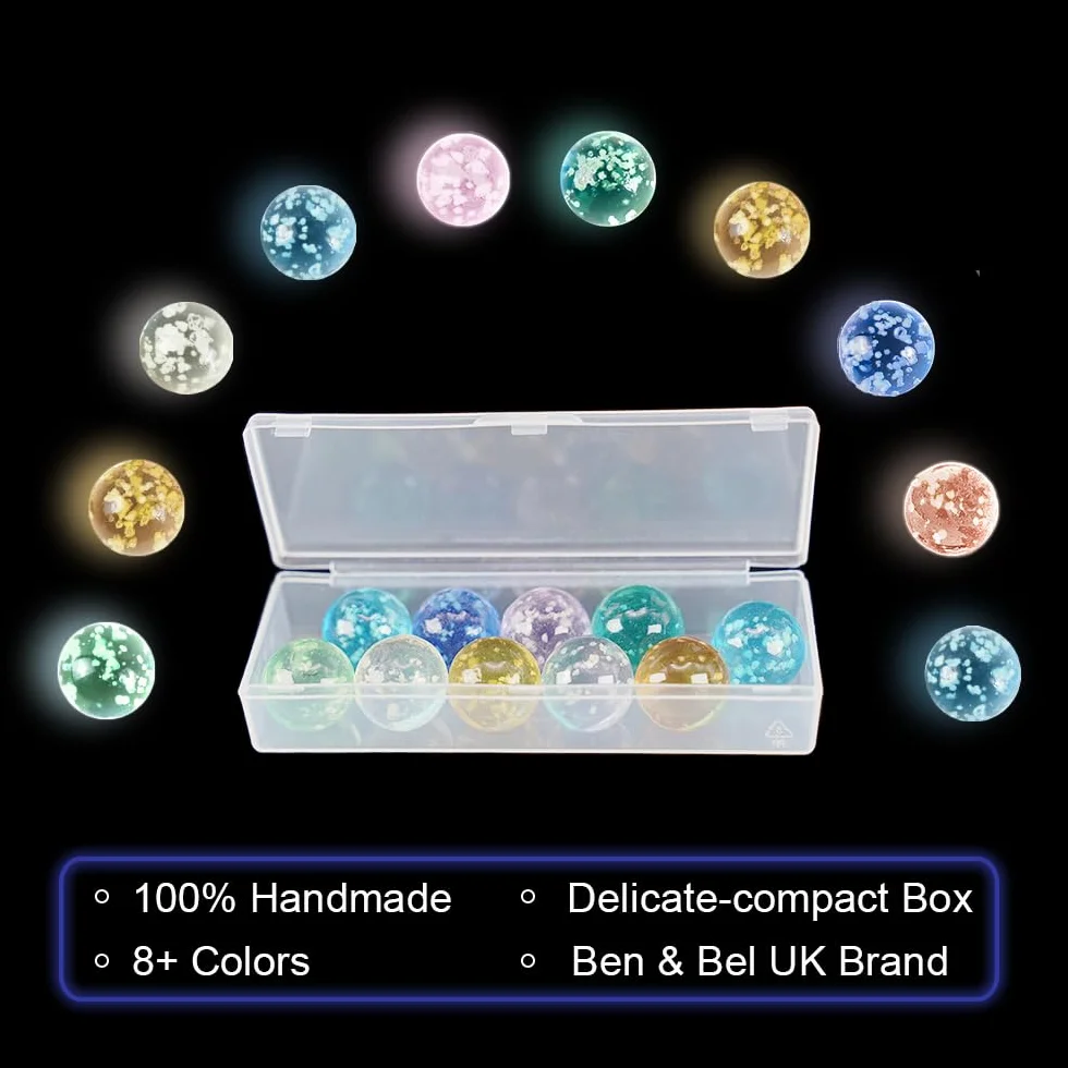 Bolas de Cristal Fosforescente Multicolor para Juegos de Carreras 10 Unidades