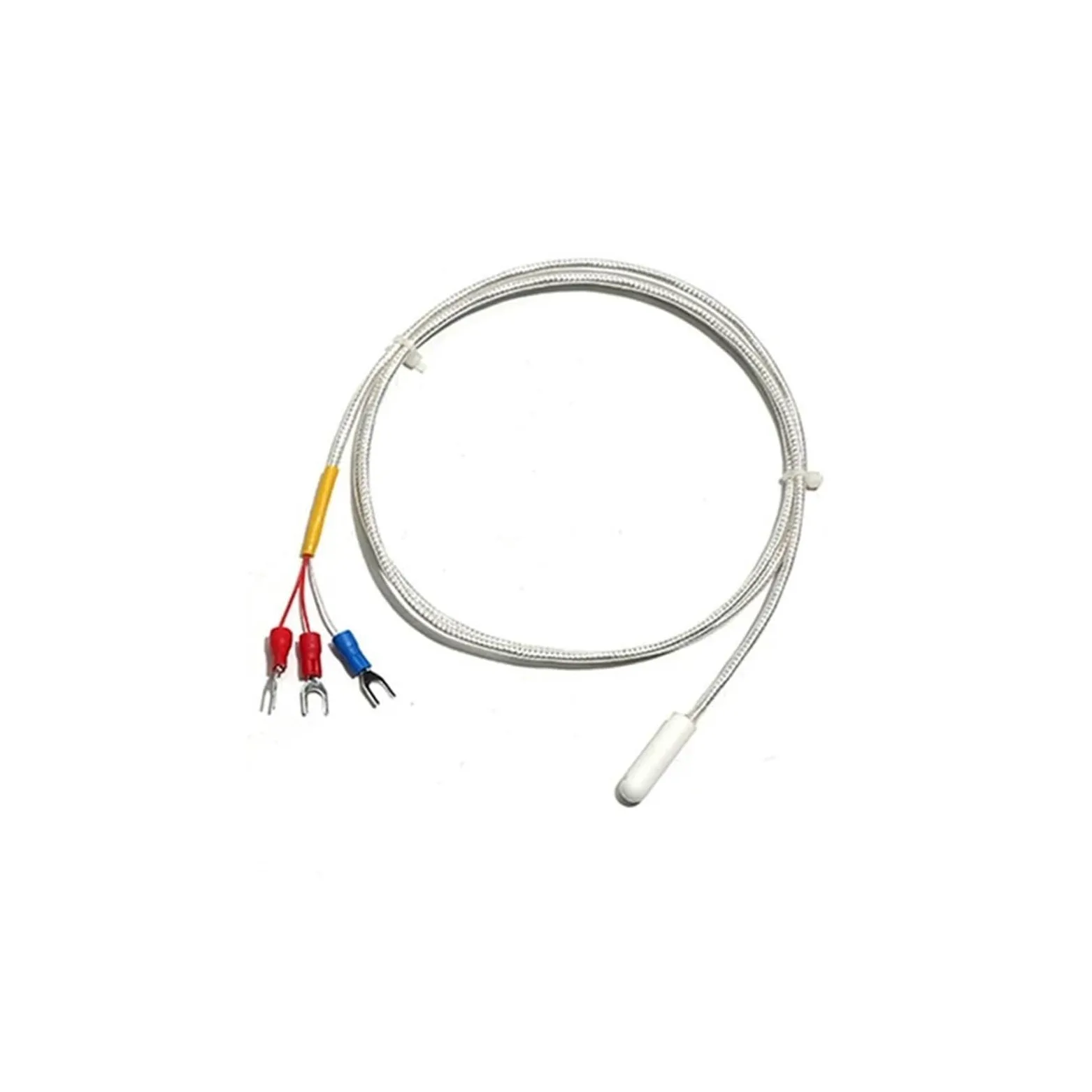 Termopar tipo K, Sensor de temperatura resistencia PT100 con aislamiento Sonda cilíndrica/tipo parche Opciones longitud cable 1 M a 5-60 ~ 180 ℃(Cylindrical,Cable length 5M)