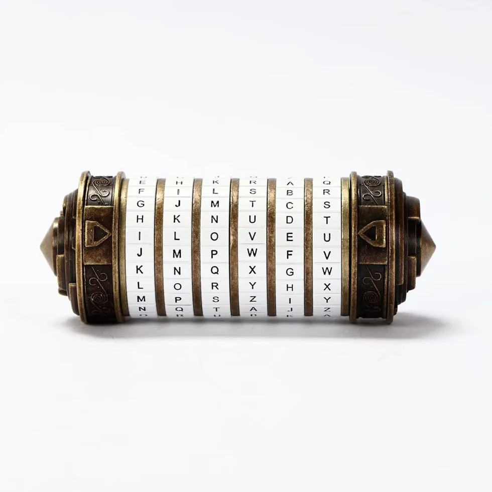 Cryptex Caja Rompecabezas Da Vinci Code Mini Lock Compartimentos Ocultos Regalo Misterioso