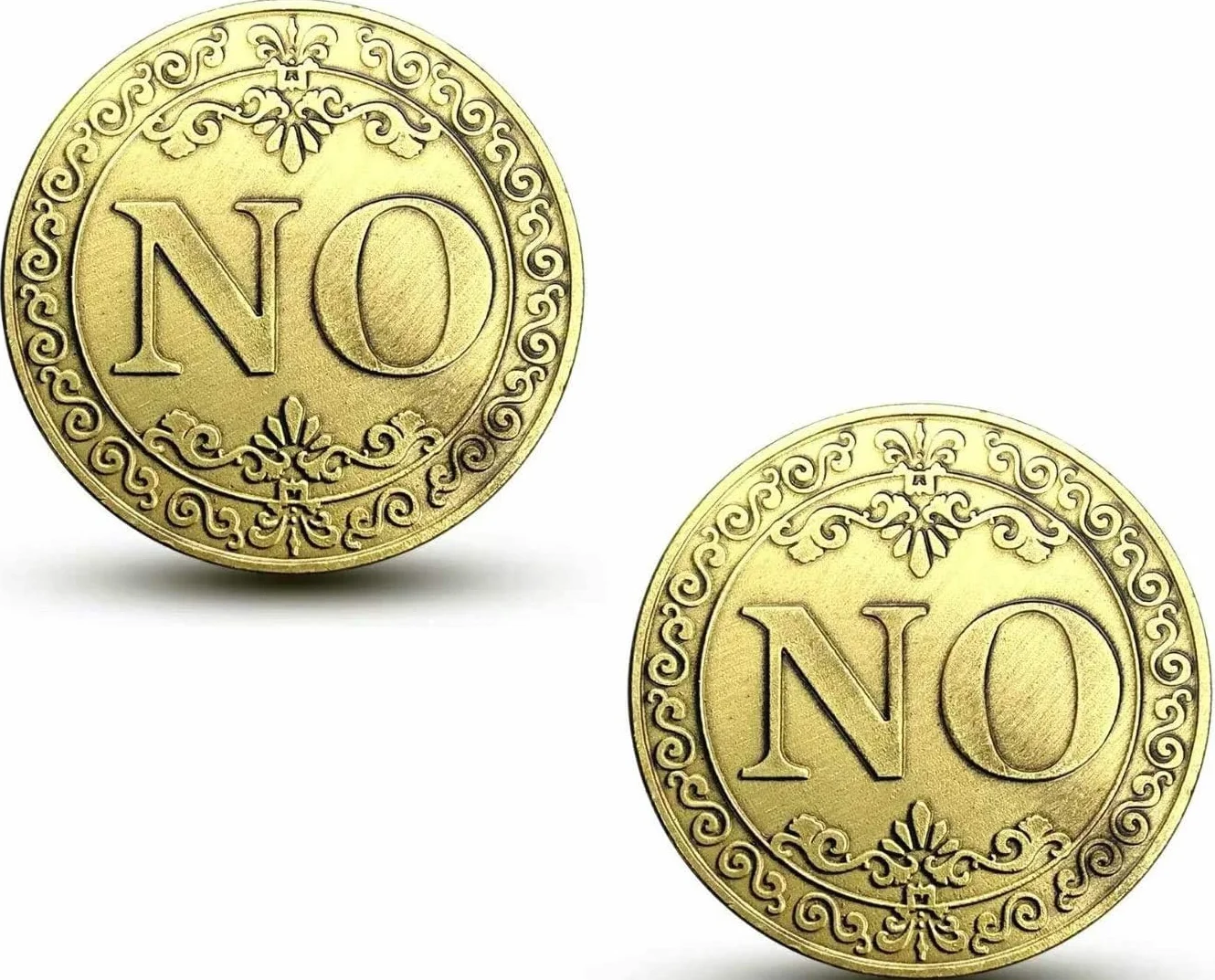 Sí No Monedas Volteando Moneda de Desafío 4 Piezas Colección Conmemorativa Doble-Sí Doble-No Normal