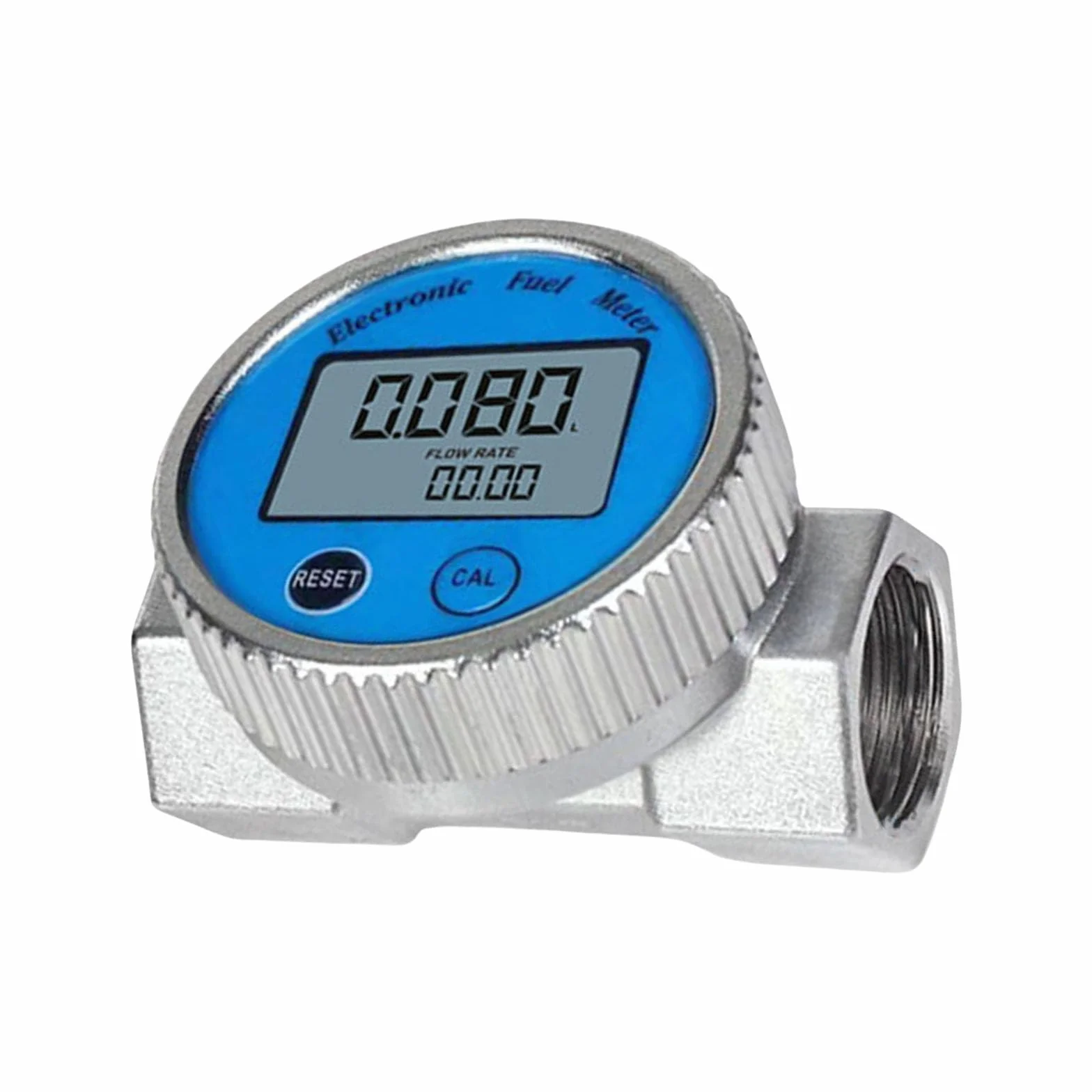 Medidor de flujo digital de acero inoxidable DN20 DN25 para agua aceite precisión 1% QTS PTS L GAL