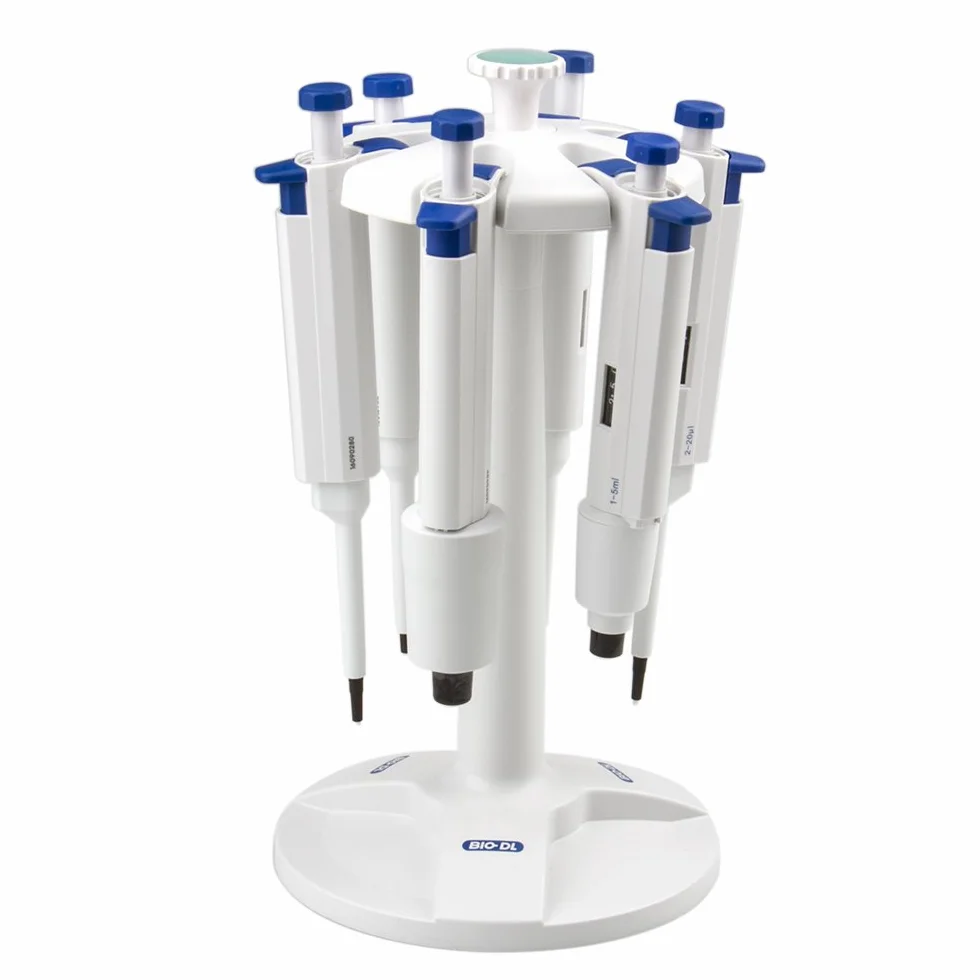 Soporte de pipeta redondo para 6 micropipetas