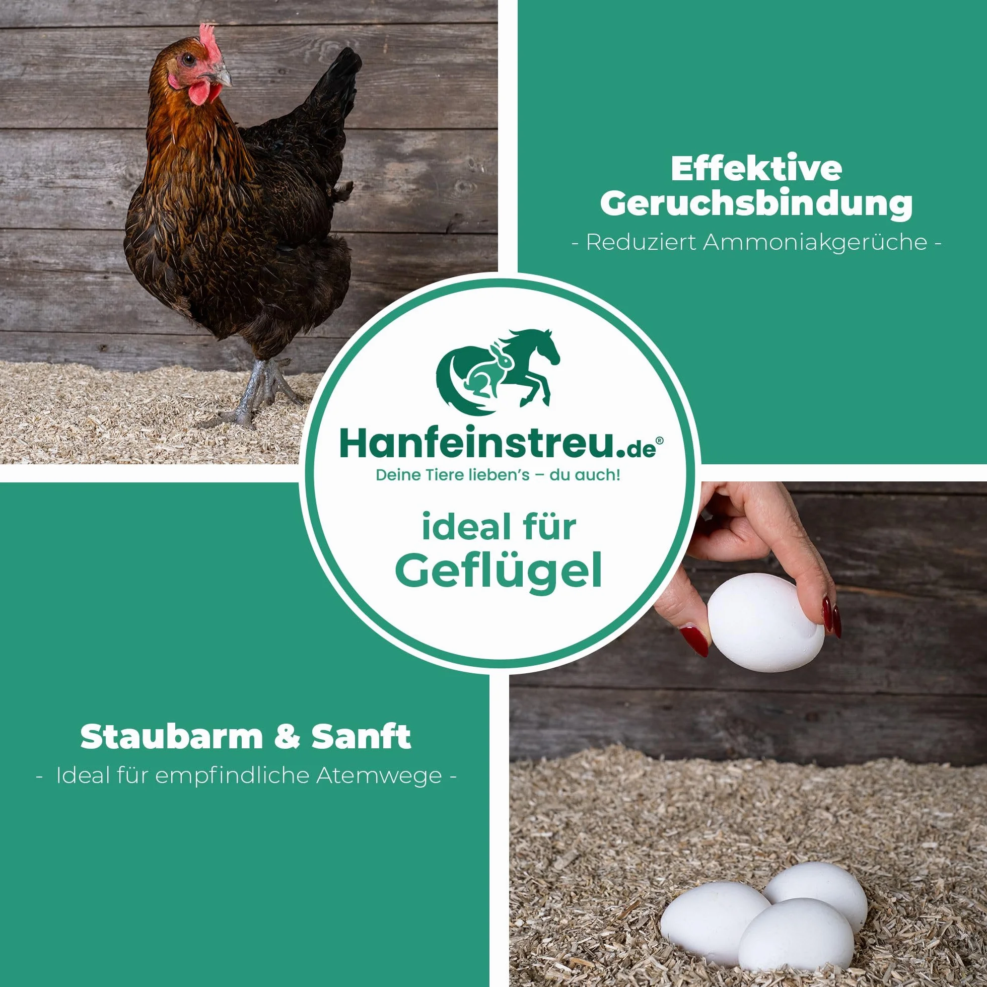 Arena de cáñamo 100% natural 140 litros para animales pequeños, gallinas y caballos
