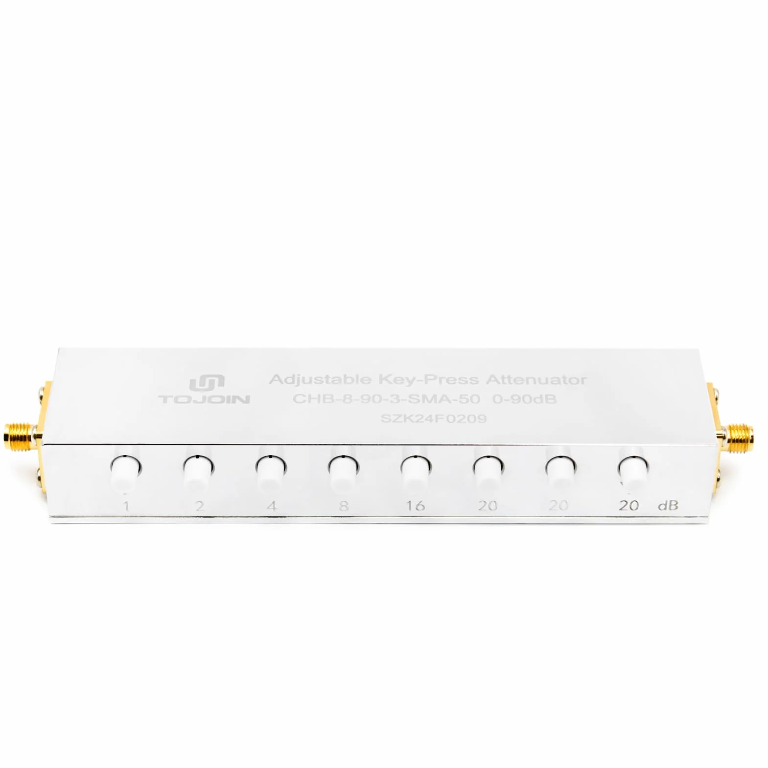 TOJOIN Atenuador de paso RF ajustable 0-90 dB SMA 50 ohmios CC a 2.5 GHz