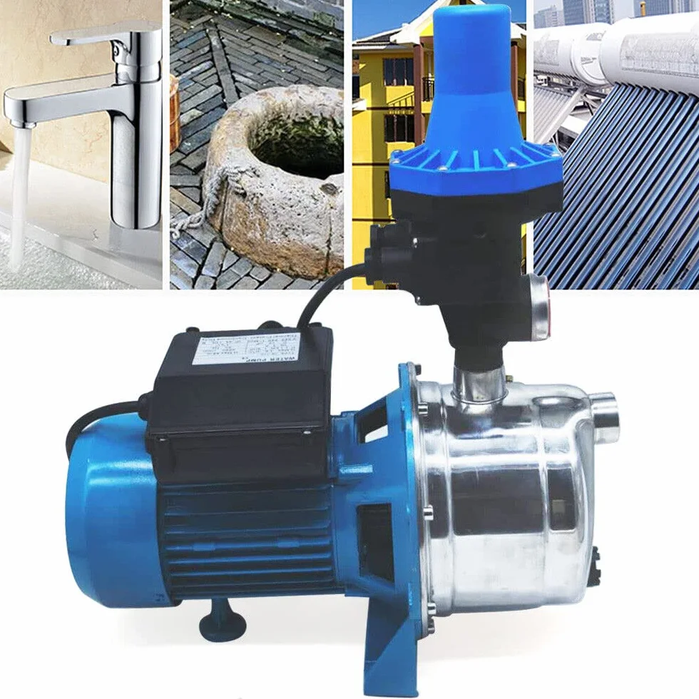 Bomba centrífuga 3600 L/h 1100 W, bomba de jardín, con control de bomba, bomba de agua doméstica, IP44, altura de extracción, 50 m