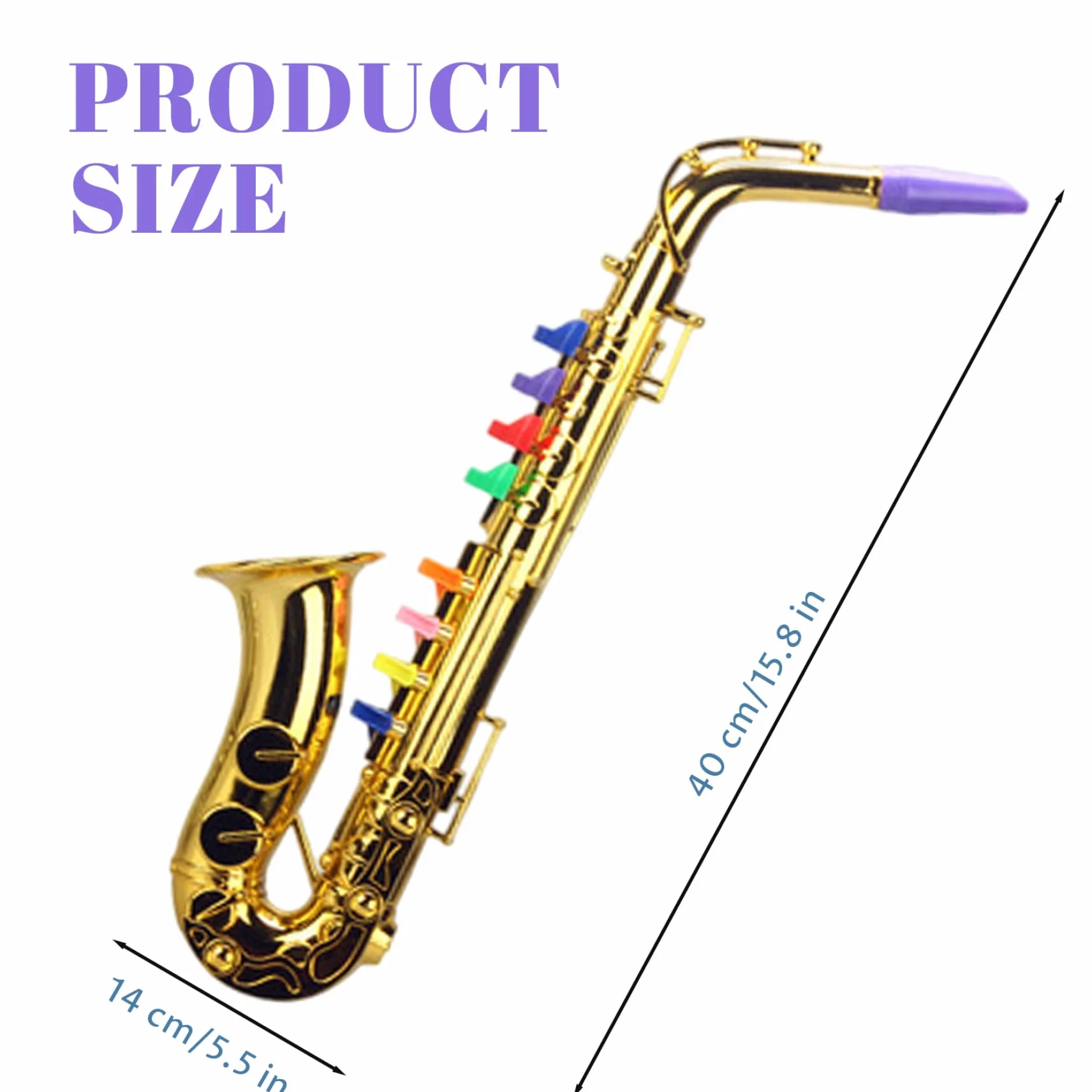 Saxofón de Juguete de Plástico Realista para Niños Pequeños