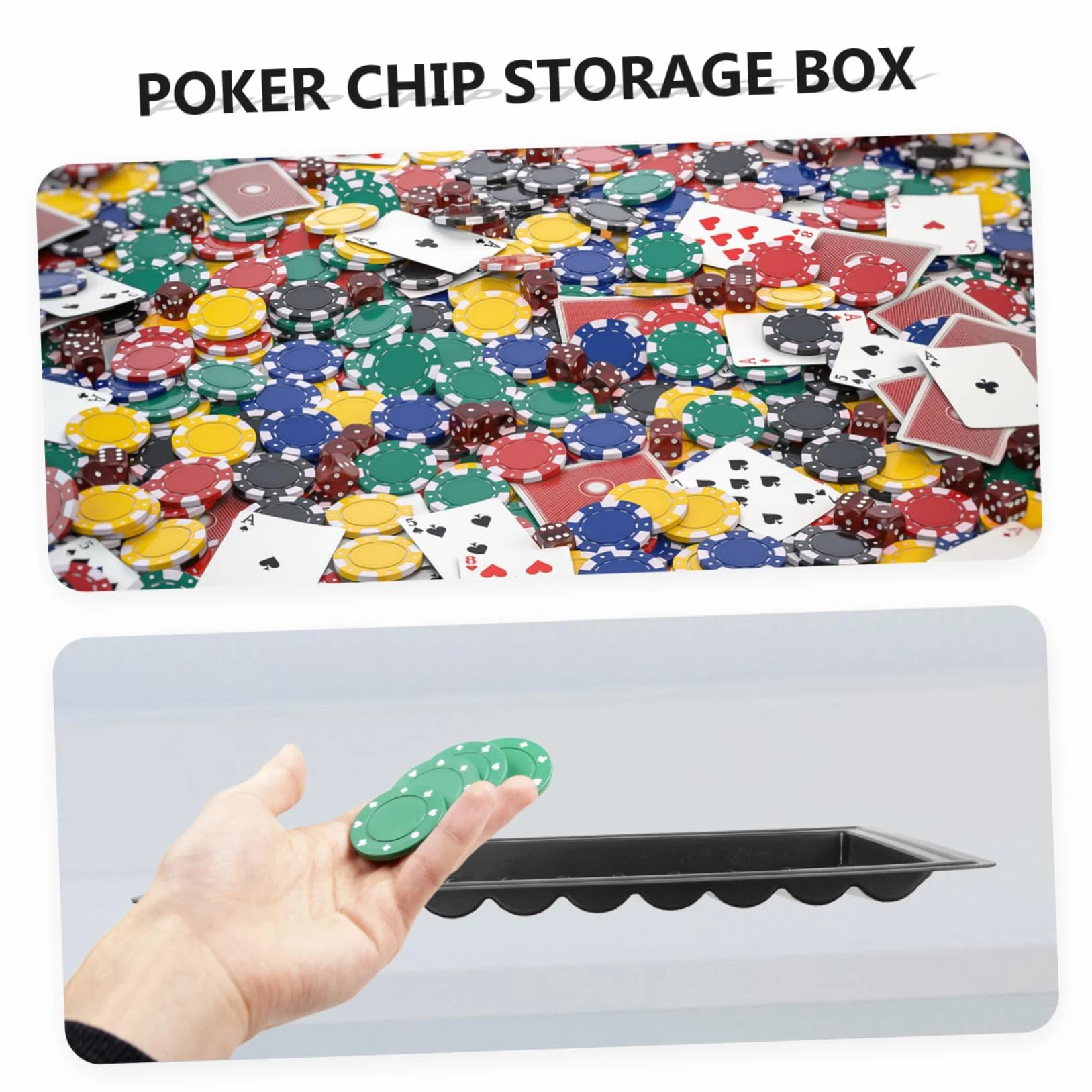 Plastic Chip Tray Table for Poker Texas Holdem Storage Rack