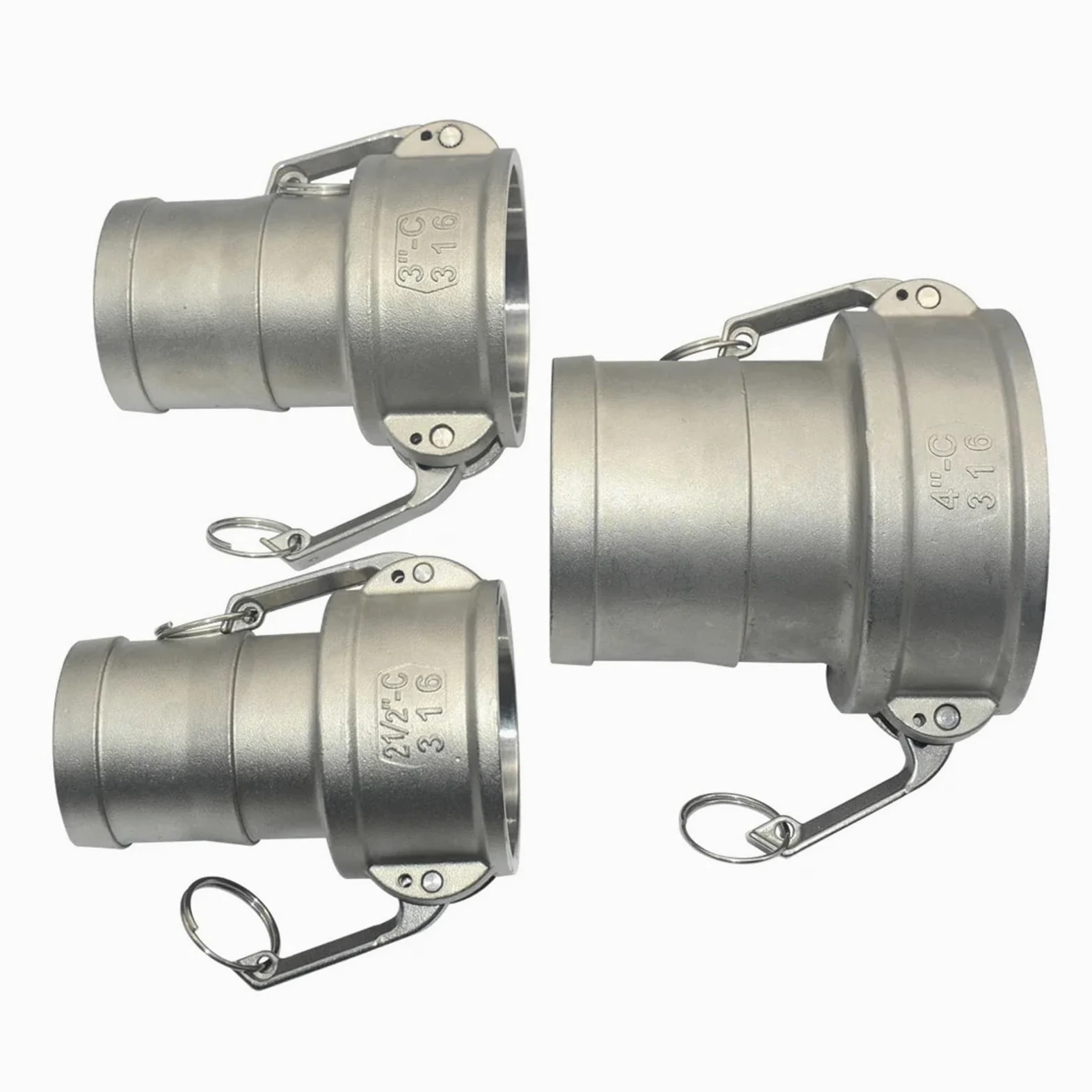 1pc 304 Stainless Steel Type C Garden Sprinkler camlock Fitting Camlock 1/2" 3/4" 1" 1-1/4" 1-1/2" 2" 2-1/2" 3" 4(2") Brass Hose