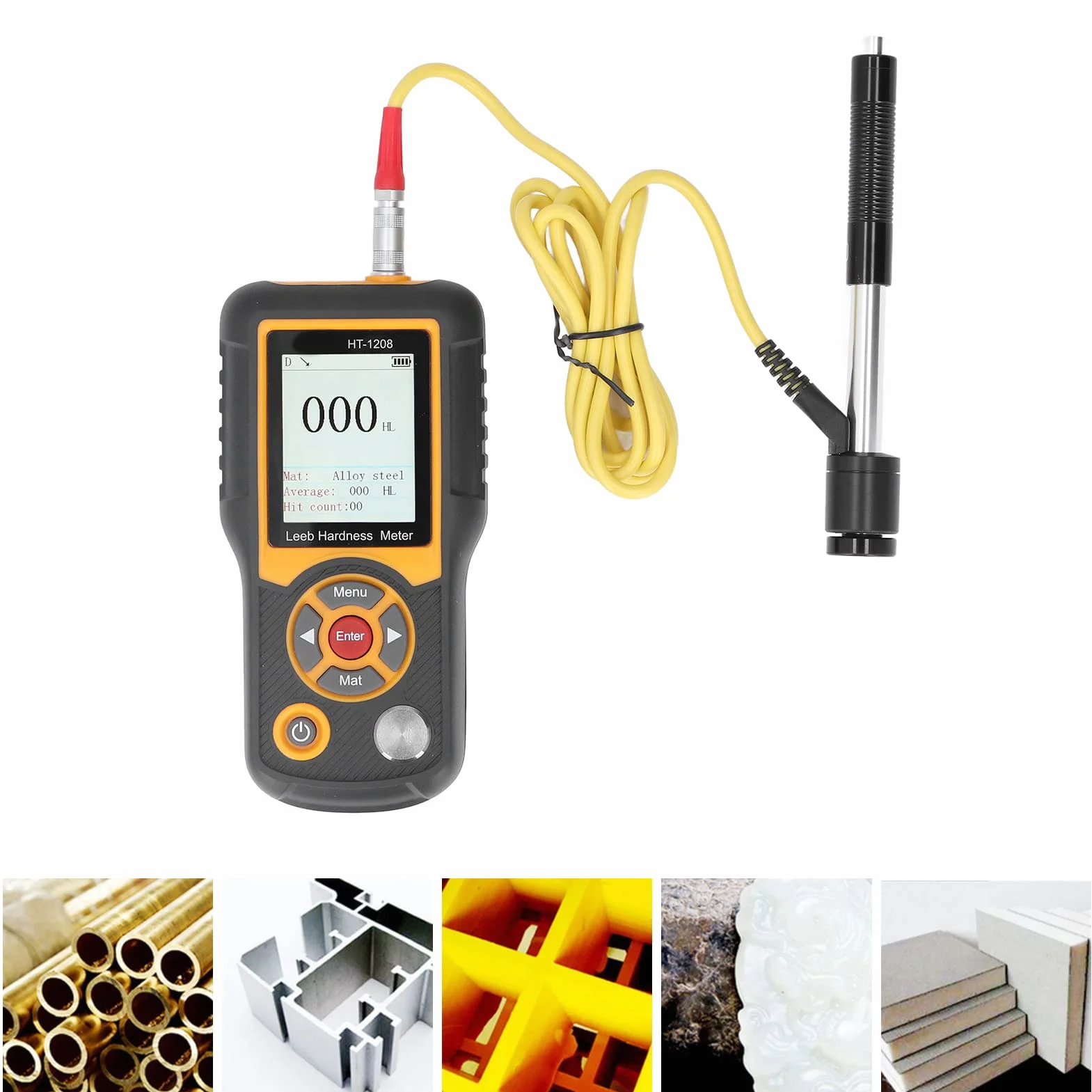 Probador de Durómetro de Metales, 170HL a 960HL Equipo de Prueba de Dureza de Alta Precisión con Pantalla TFT a Color (HT-1208)