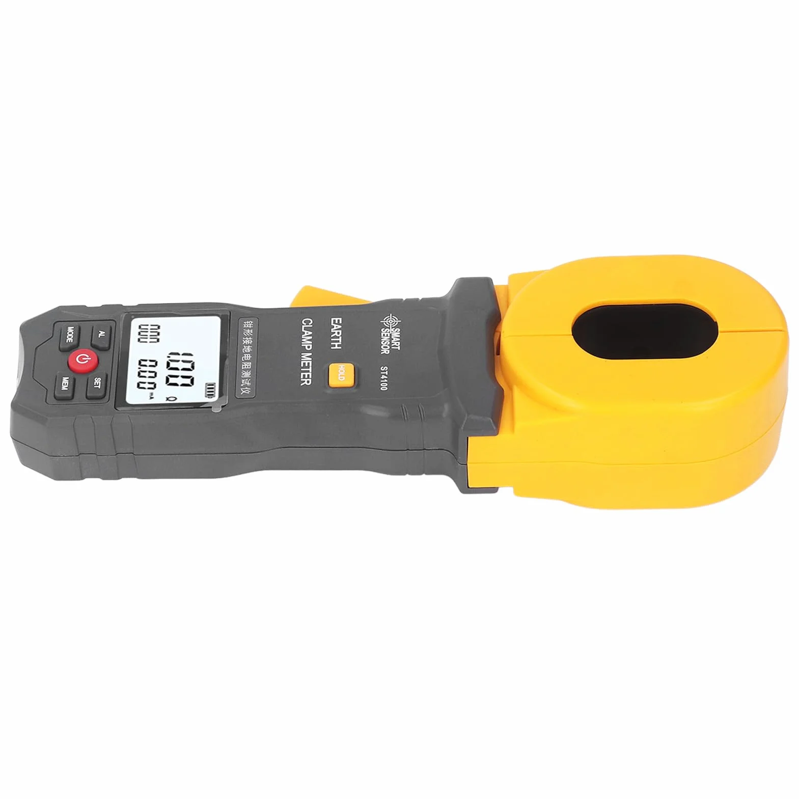 Medidor de Resistencia a Tierra con Abrazadera, Medidor de Resistencia a Tierra con Abrazadera Digital LCD para Pruebas de Tierra Precisas y Confiables