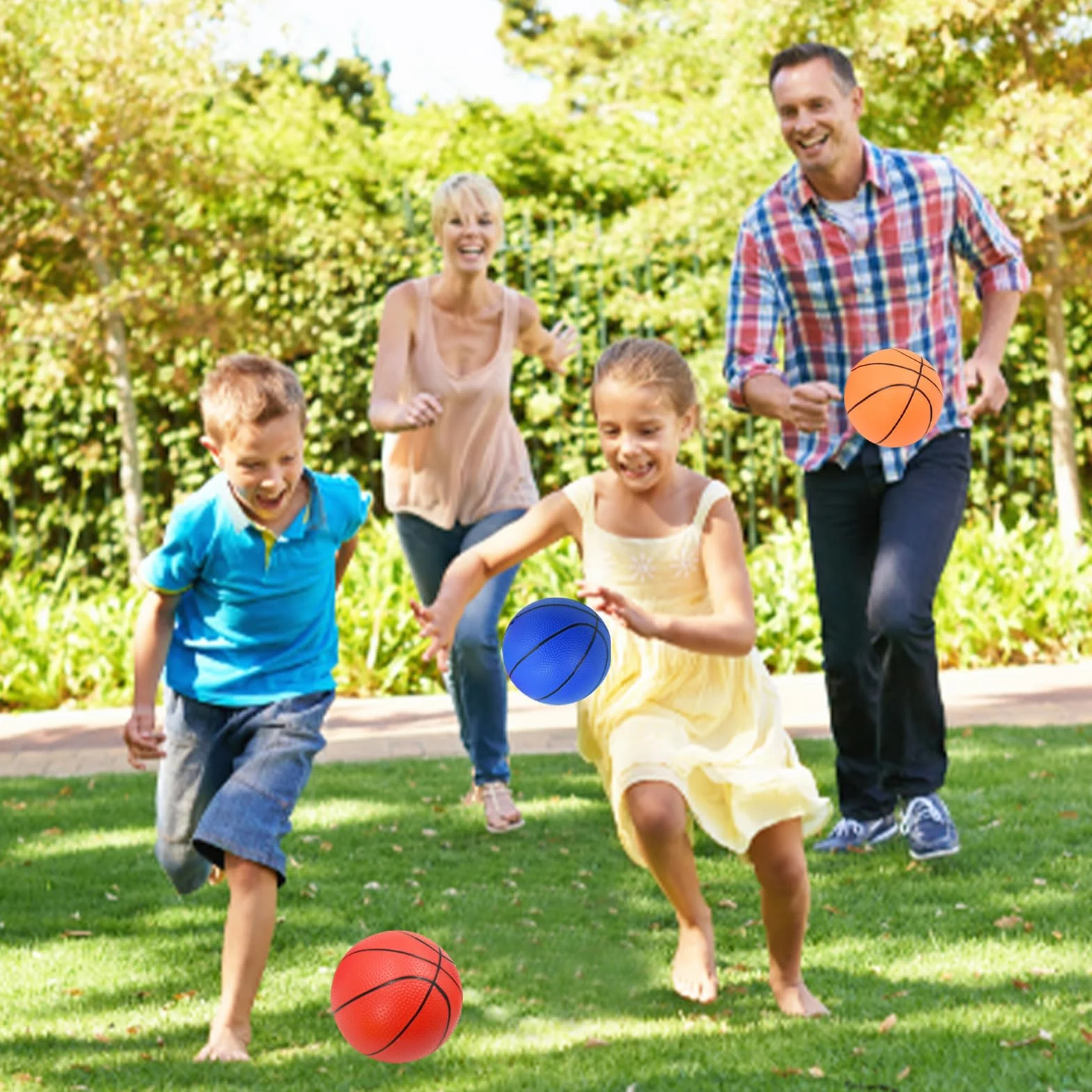 Mini pelotas de baloncesto hinchables para neumáticos con bomba, para piscina, playa y fiestas