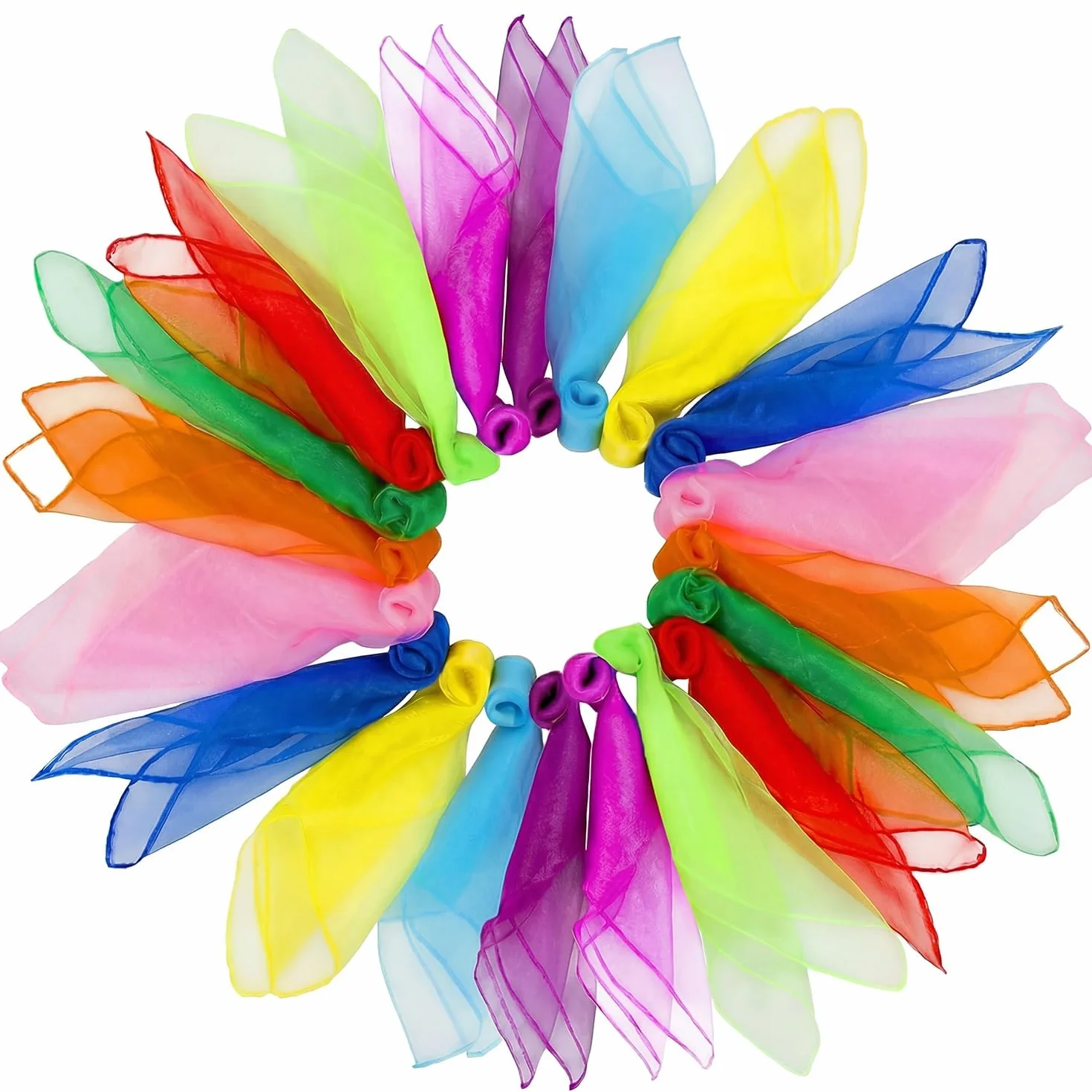 Pañuelos de Colores para Malabares Multicolor 20 Piezas