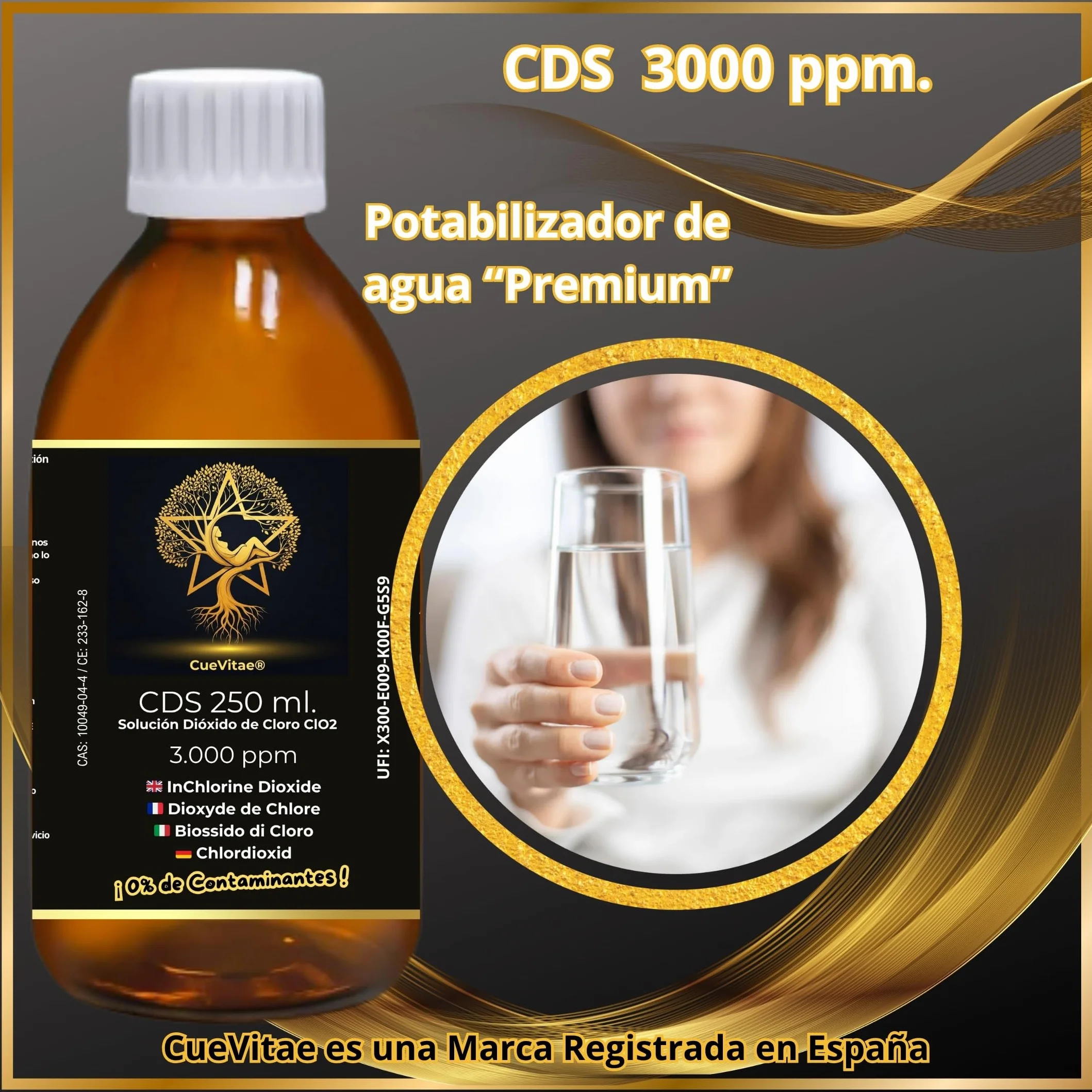 CDS 0,3% | Pack 2X250 ml | Solución Acuosa | Vidrio Ámbar