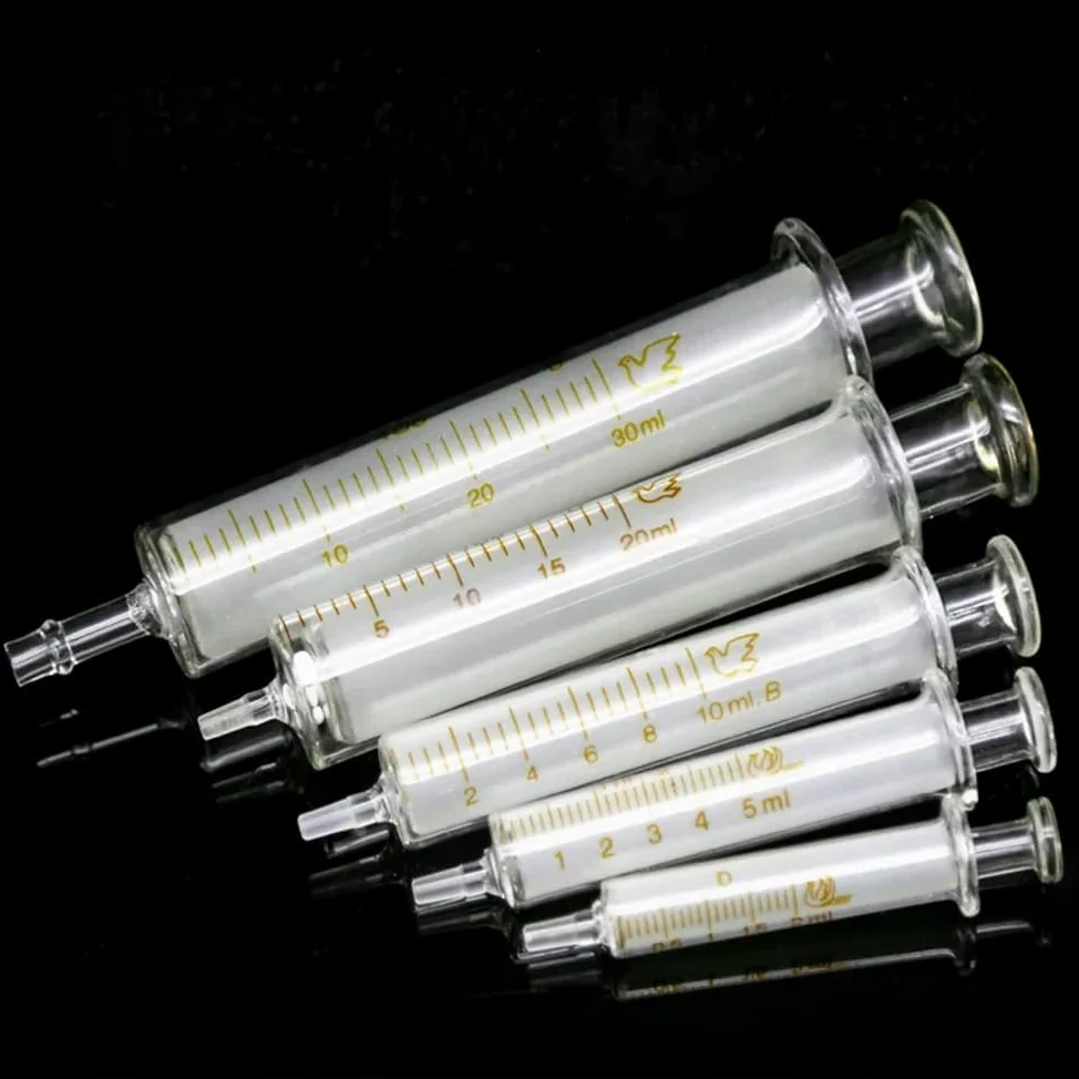 Todos Los Tamaños De 1 Ml A 100 Ml Jeringa De Vidrio Desechable De Laboratorio Jeringa De Transferencia De Líquido De Vidrio Sin Aguja, 100ml 1pcs