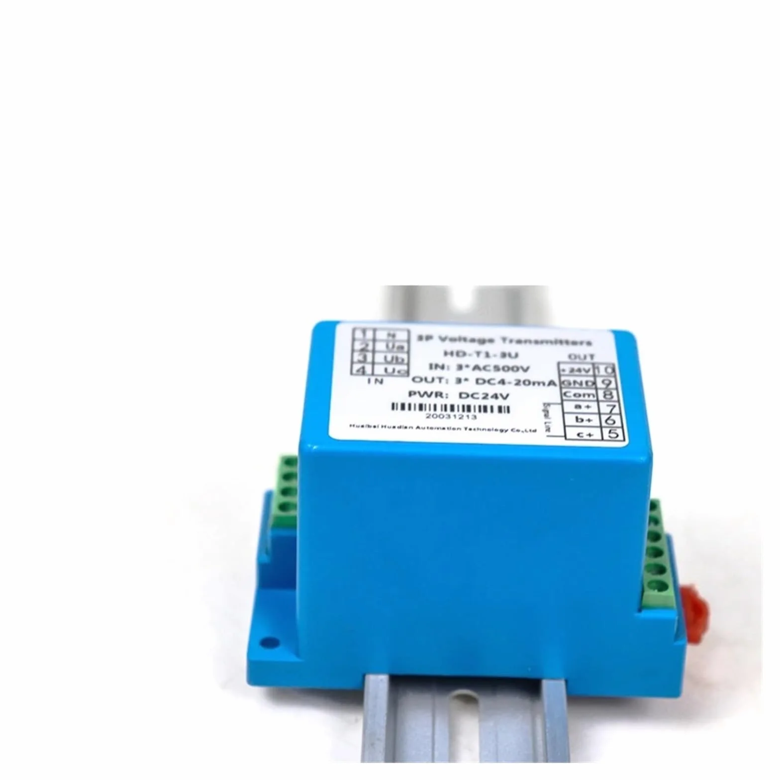 Transductor de presión Transductor de voltaje trifásico CA 0-500V Sensor de voltaje trifásico 4-20mA(Color:4 Wire,Size:0-400V-4-20MA OUT-24VDC)