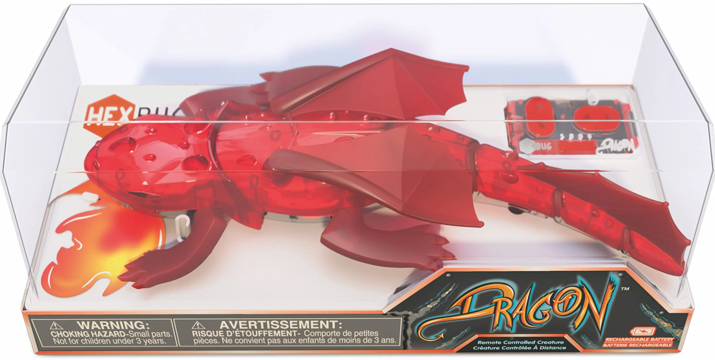 Spin Master Hexbug Dragón de Control Remoto Recargable Figura Dinosaurio Robótica Rojo