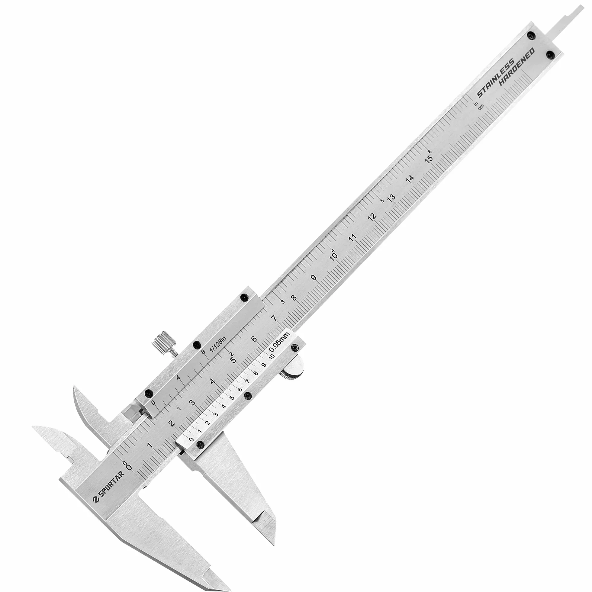 Pie de Rey de acero inoxidable 150mm Calibre analógico 0.05mm resolución herramienta de medición