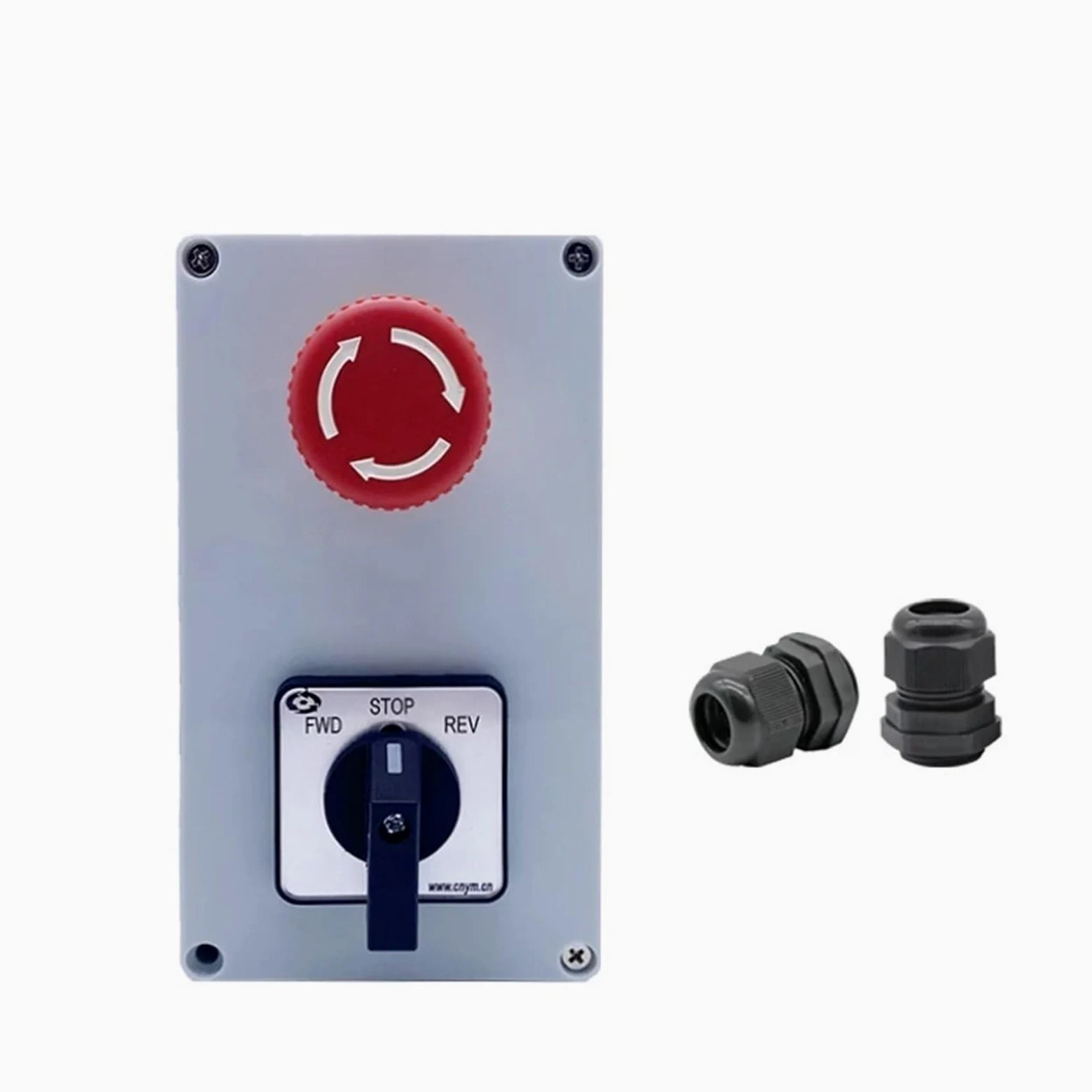 Selector de Leva con pulsador de Parada de Emergencia eléctrico trifásico de 20 A, LW26-20A 5.5N/3, Interruptor de Avance y Retroceso