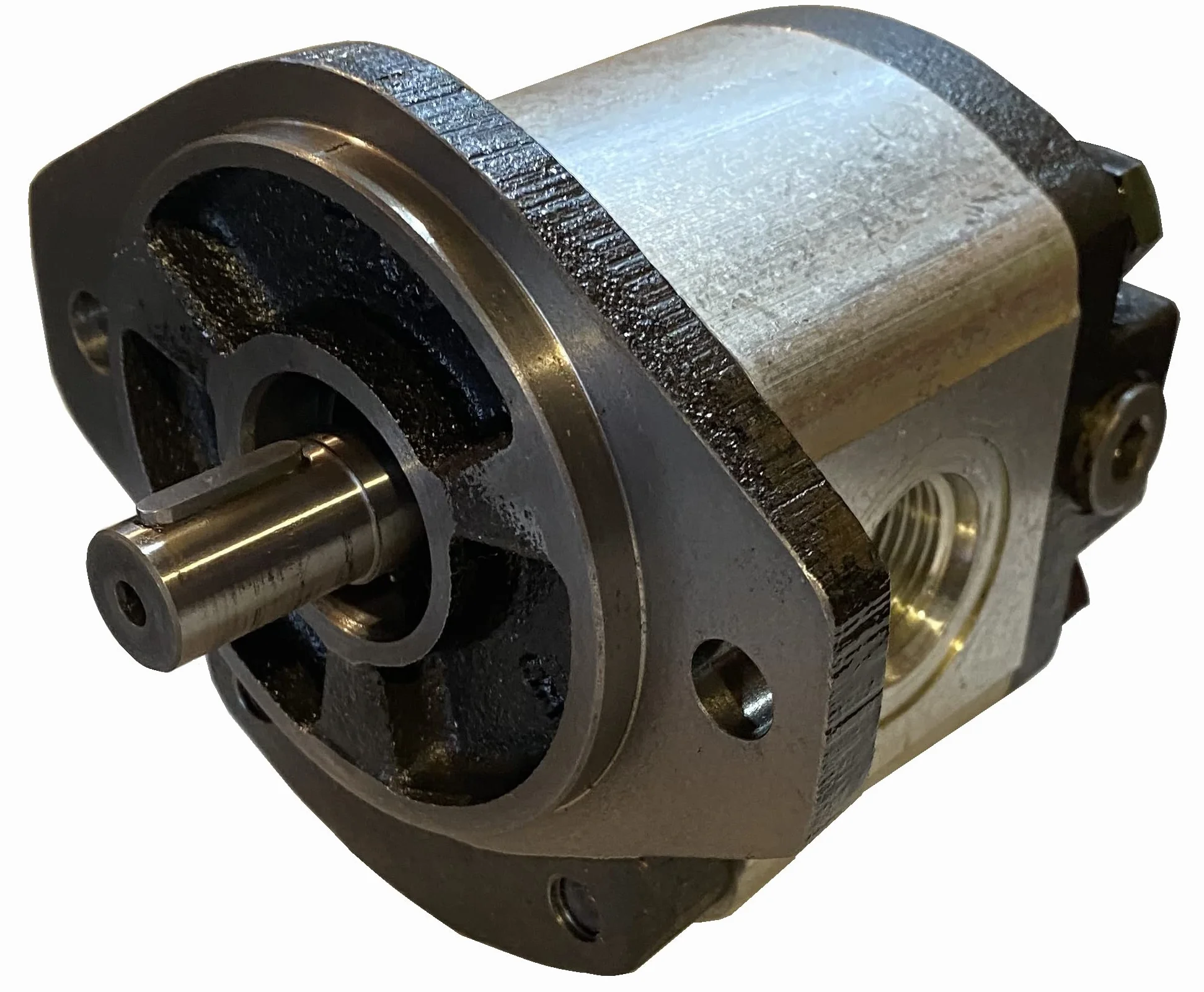 Motores de engranajes hidráulicos o bombas de rotación bidireccional, 8-26 cc/rev (0.488-1.58 in3/rev) 2-17gpm 21-40HP SAE A Mount, serie MFEG (8cc/rev. -0.488 in3/rev - 8 gpm máx. - 21HP máx.)