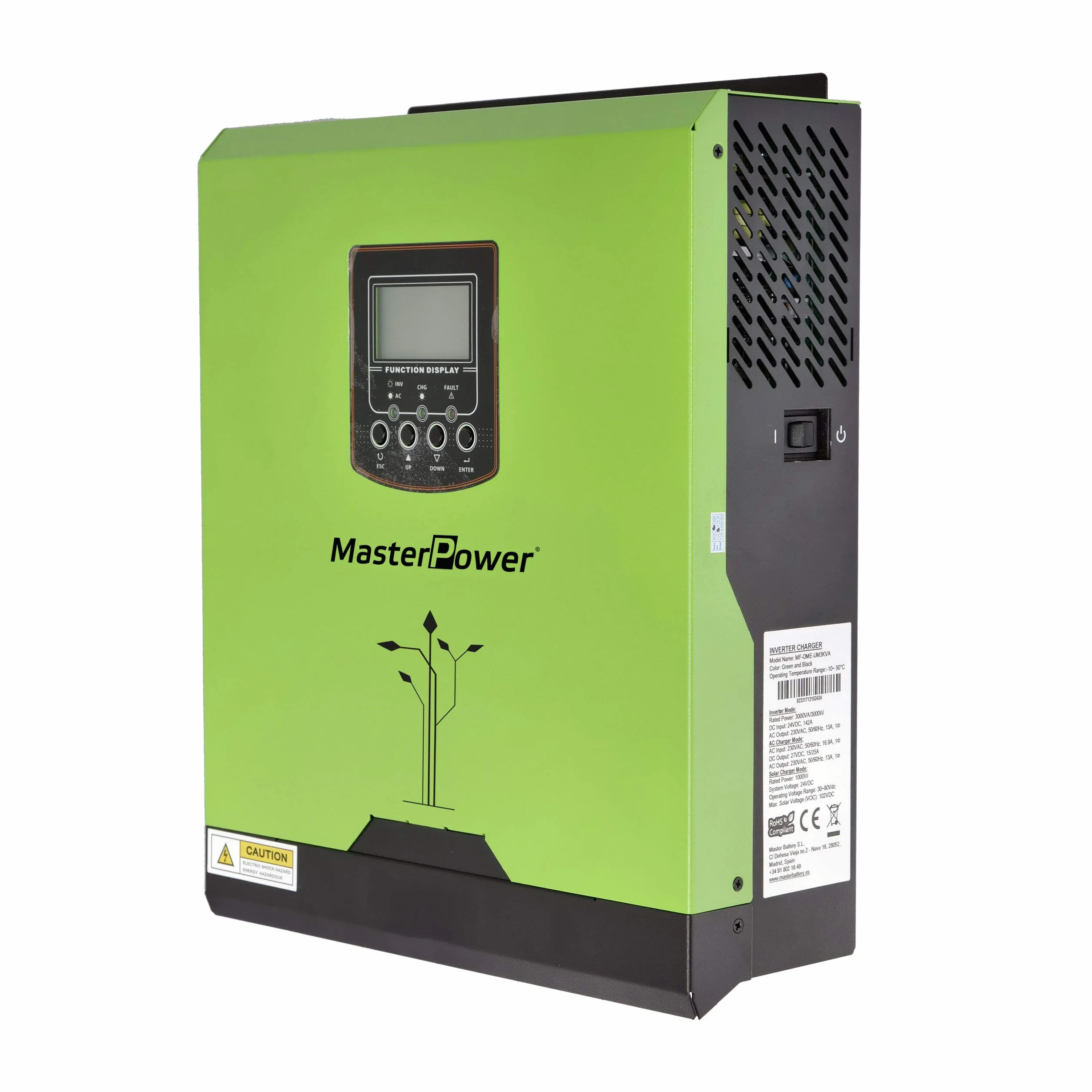 Master U-Power Inversor Cargador Hibrido UM 3000W 24V MPPT