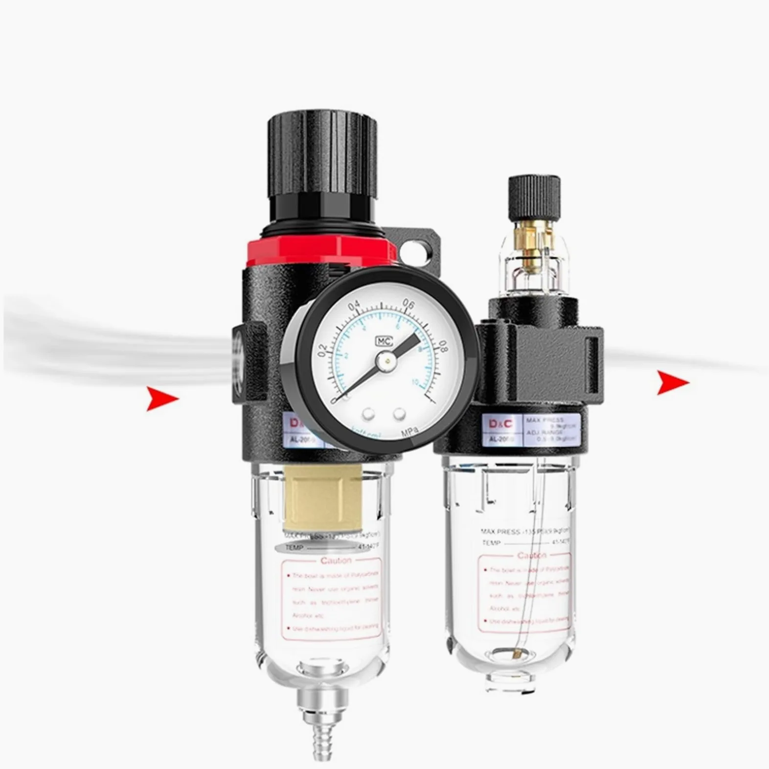 Compresor de procesador de aire AFC2000 1/4, filtro de aire, aceite y agua, regulador de presión, filtro de trampa Vavle AFC-2000(AFC-SMPM20)