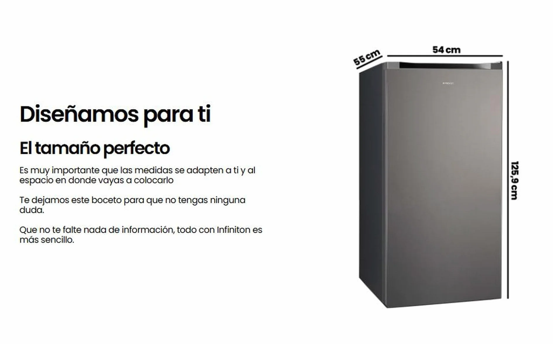 INFINITON CV-A125I Congelador Vertical 140L 125cm 4 Cajones Puerta Reversible Inox