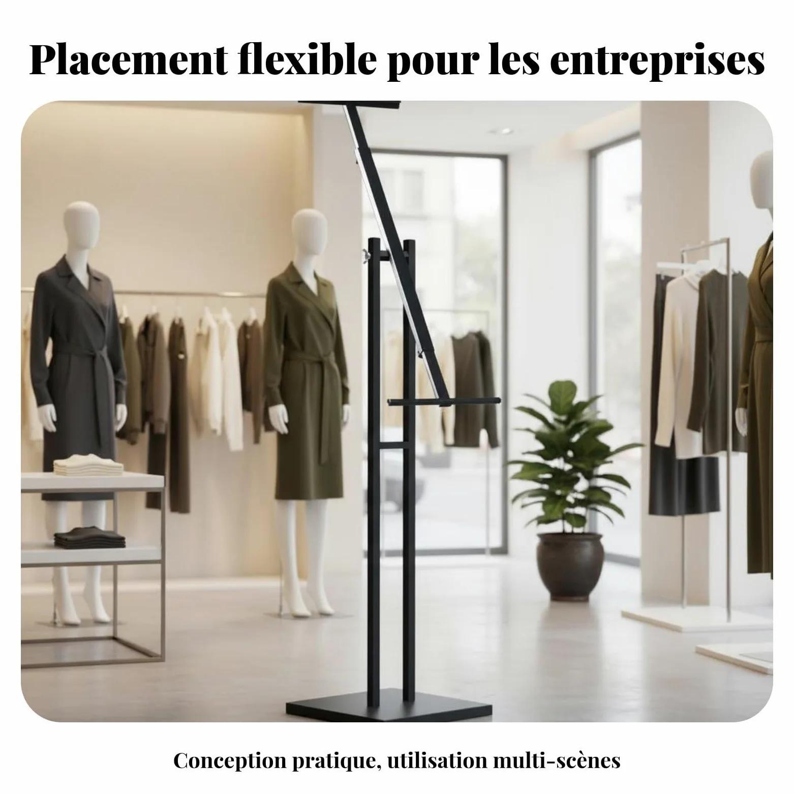 Amagogo Soporte de Carteles de Piso Portapósters Portamenús Expositor Señalizador de Metal con Base Pesada Ajustable y Montaje Rápido Adecuado para Tiendas , Negro , 8jin A Prueba De Viento+Inclinado