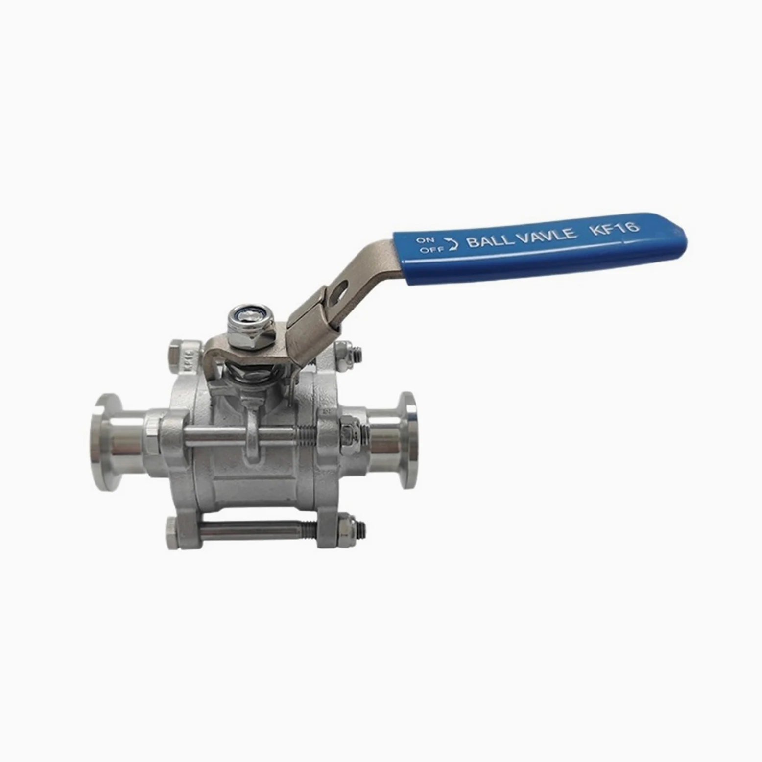 Válvula de bola manual de alto vacío de 3 piezas, brida KF16, KF25, KF40 y KF50, de acero inoxidable 304/316L, 1 unidad(KF-16,SS316L)