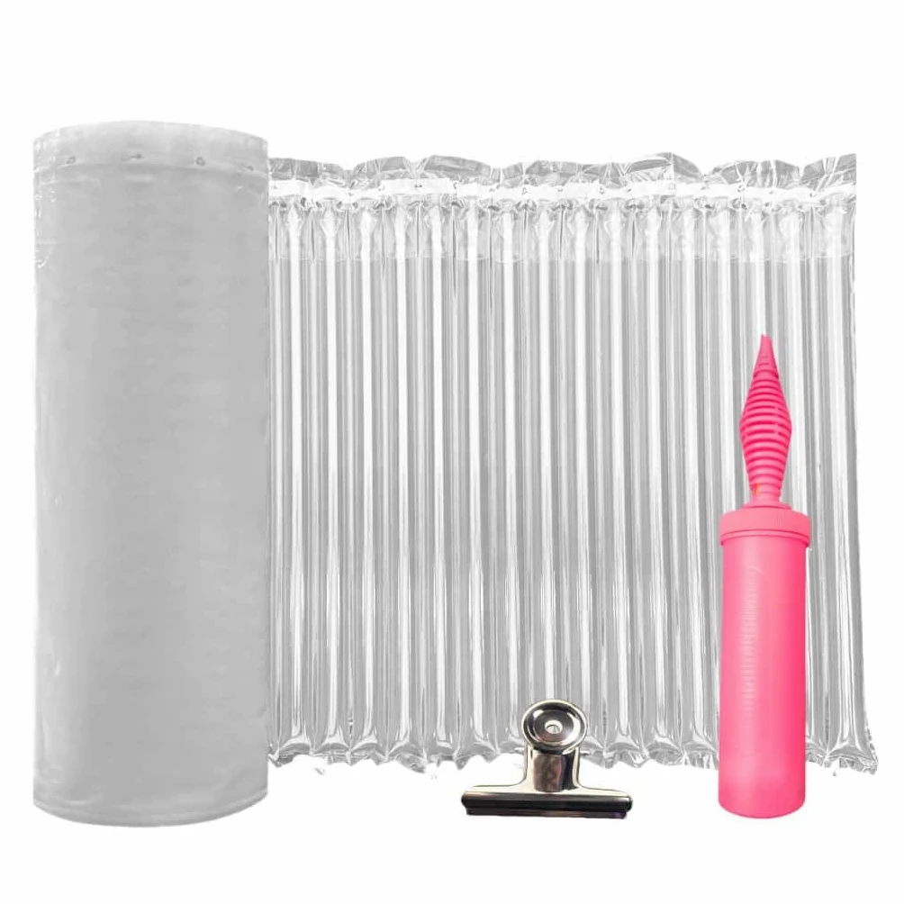 Rollo de envoltura acolchada de burbujas – Rollo inflable de burbujas grande para uso pesado, suministros de envío para tienda en línea, rollo de envoltura móvil (transparente, 11.8 pulgadas x 164